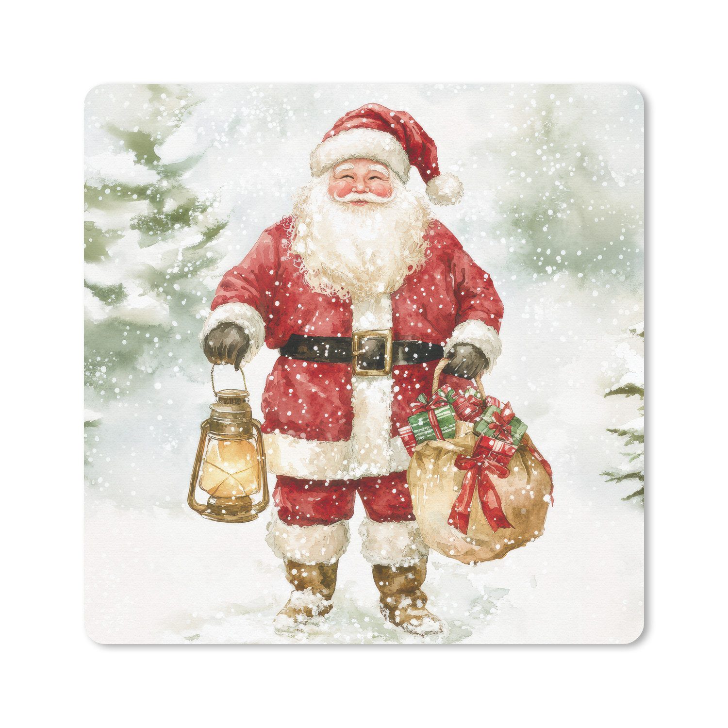Weihnachtsmann - Winter - Schnee - Weiß - Rot