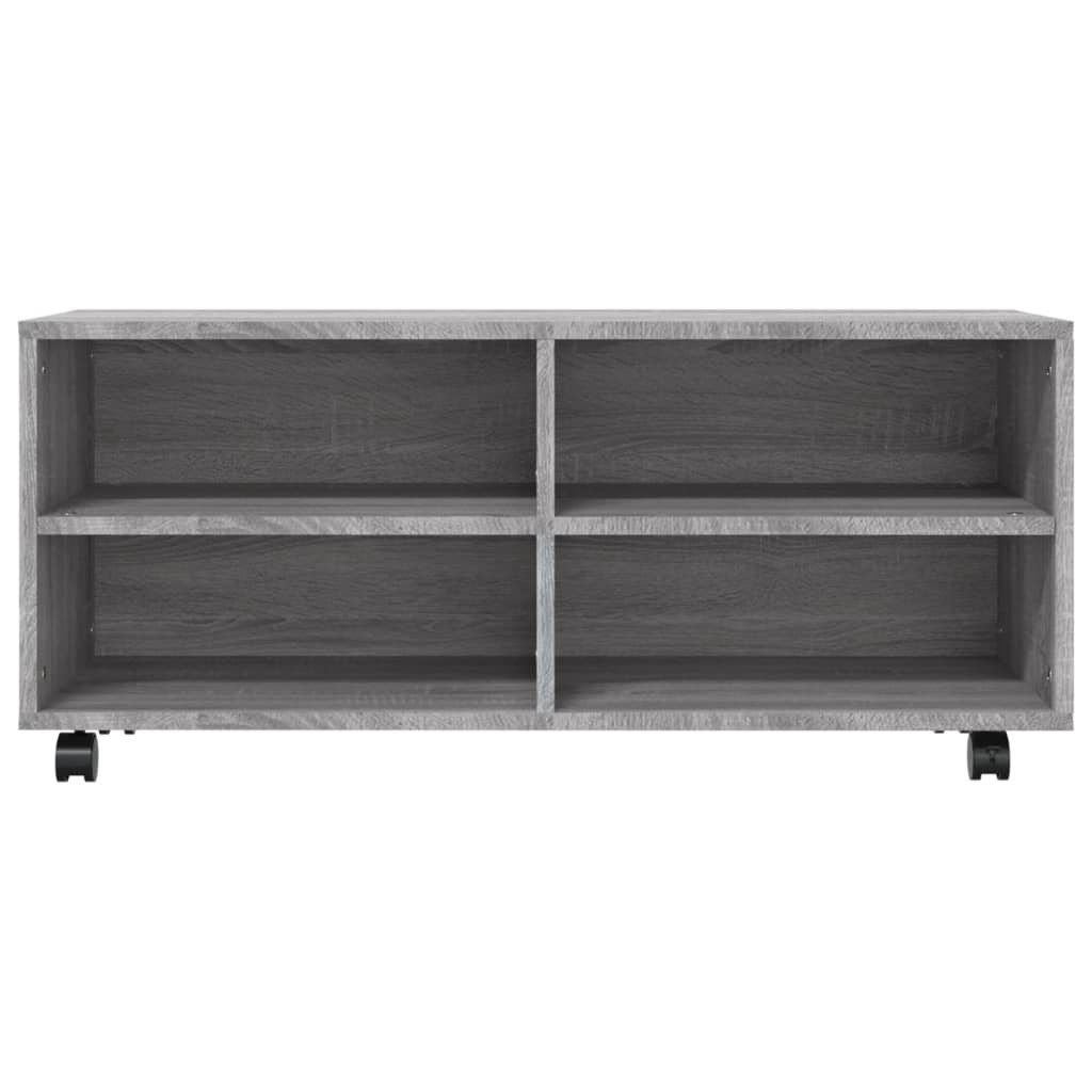 cm Rollen mit furnicato TV-Schrank Grau Sonoma Holzwerkstoff 90x35x35