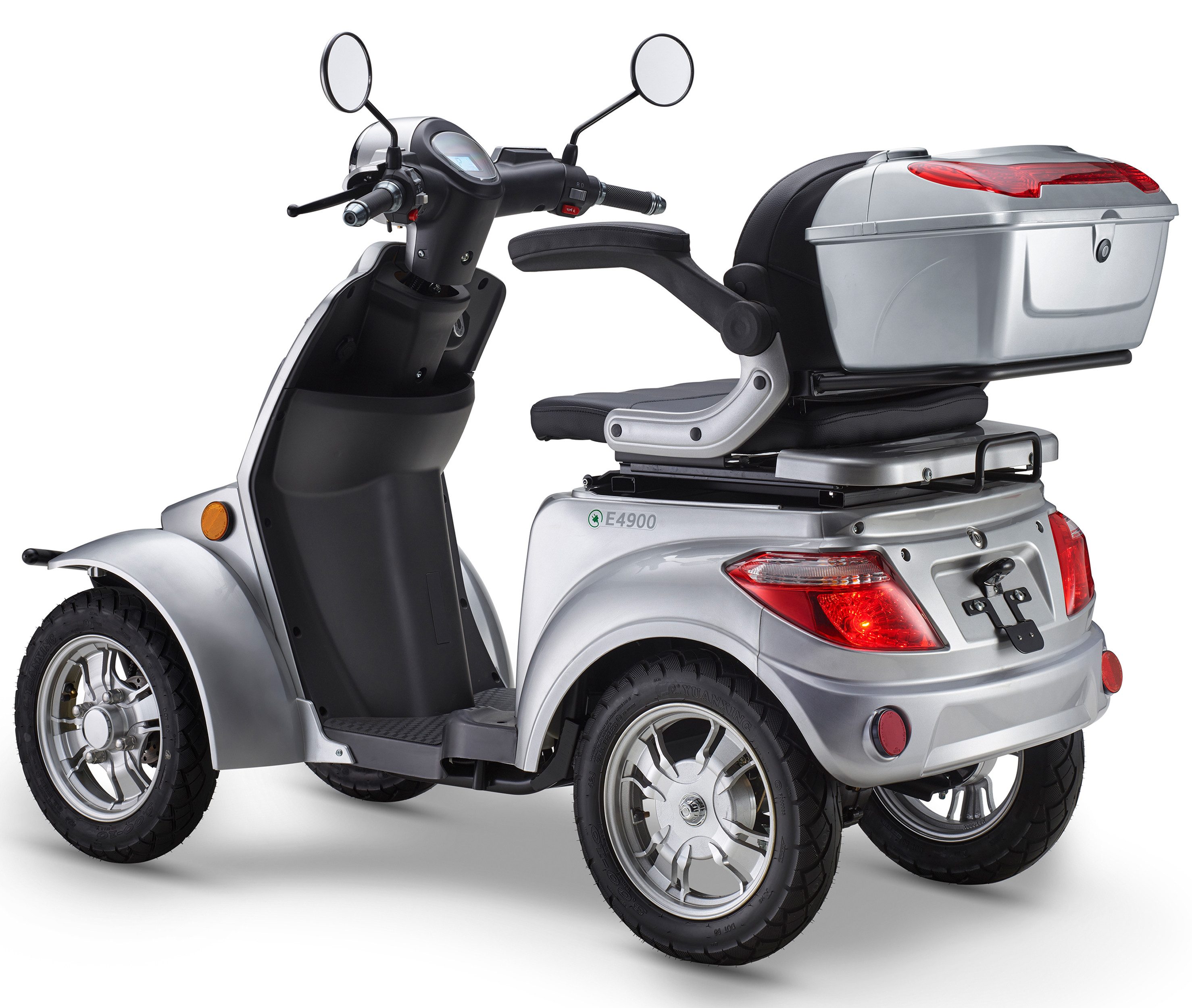 Luxxon Elektromobil LuXXon Seniorenmobil E4900, 20 km/h, (Elektromobil mit Topcase, ohne Helmpflicht), 1.000 W, Seniorenmobil mit 4 Räder, Elektroroller für Senioren