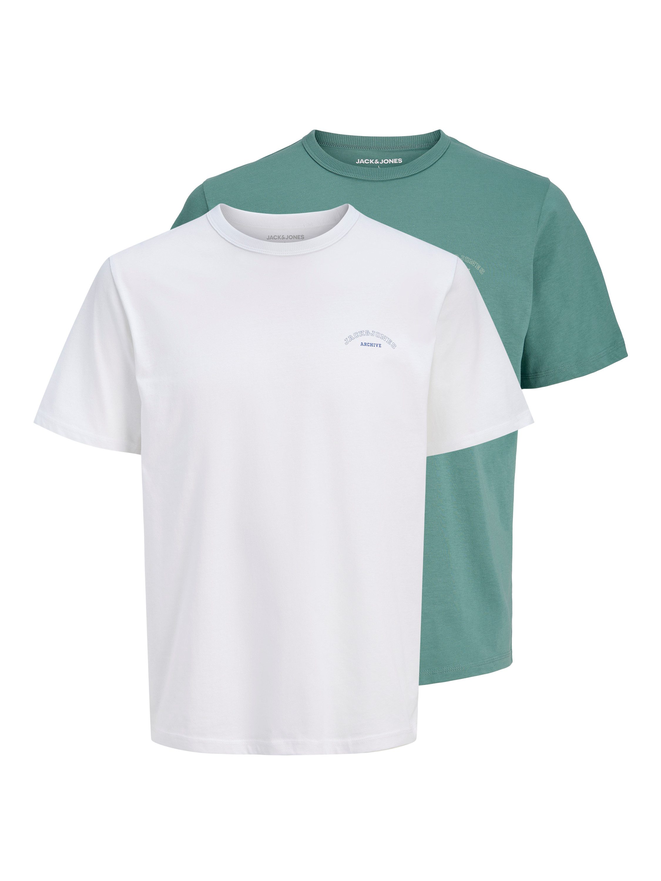 Jack & Jones Junior T-Shirt JJCOLLEGE LOGO TEE SS CN 2PK MP JNR (Packung, 2-tlg)