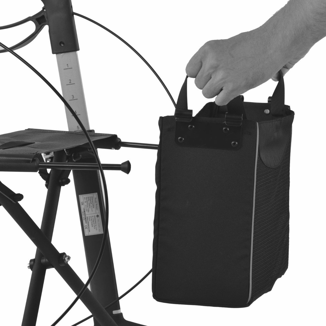 Rehasense Rollator Carbon Athlon SL Gr. S mit PUR-Softrädern, Ultraleicht: nur 5,2 kg Gesamtgewicht