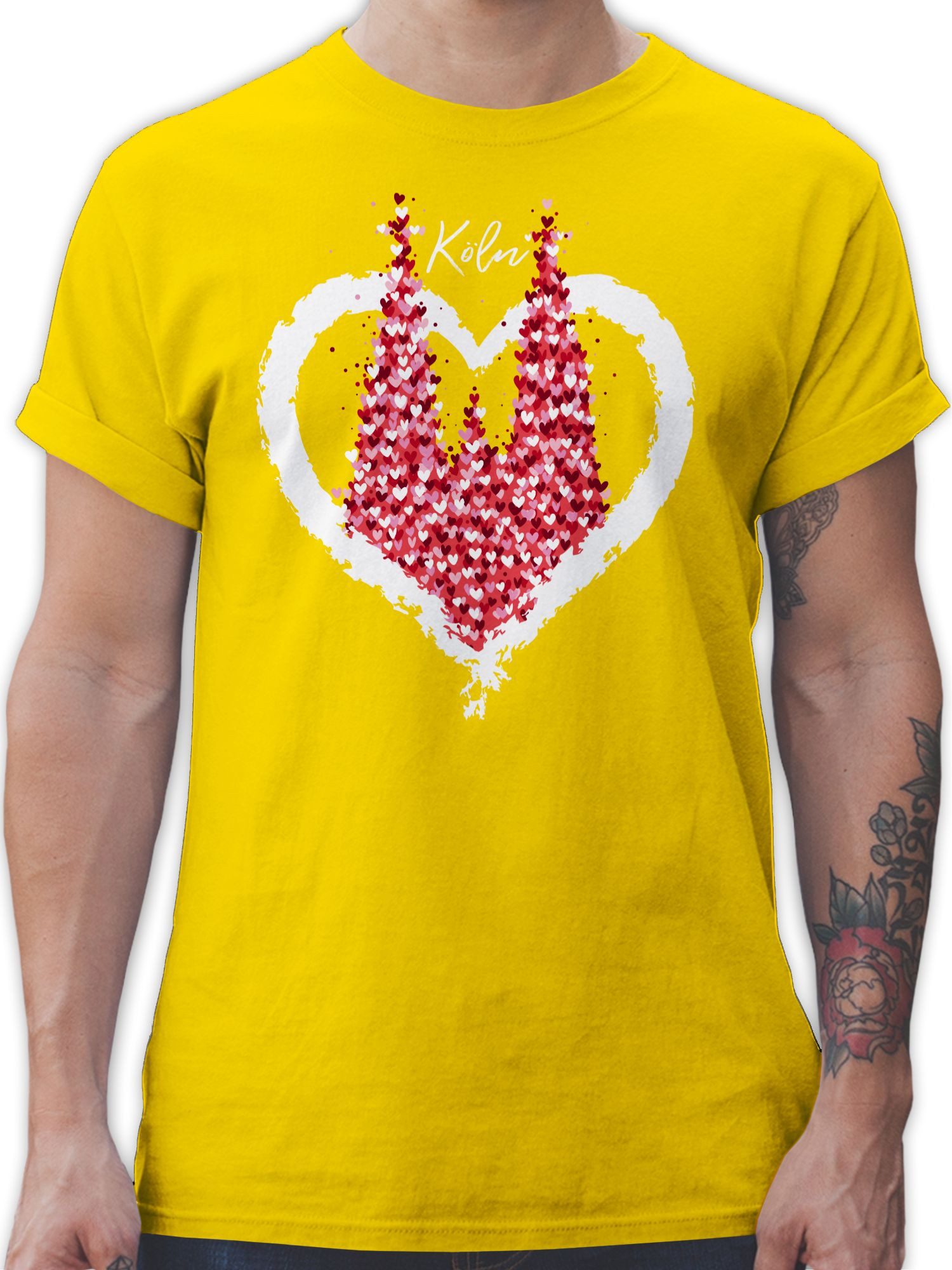 Shirtracer T-Shirt Kölner Dom Köln Rot günstig online kaufen