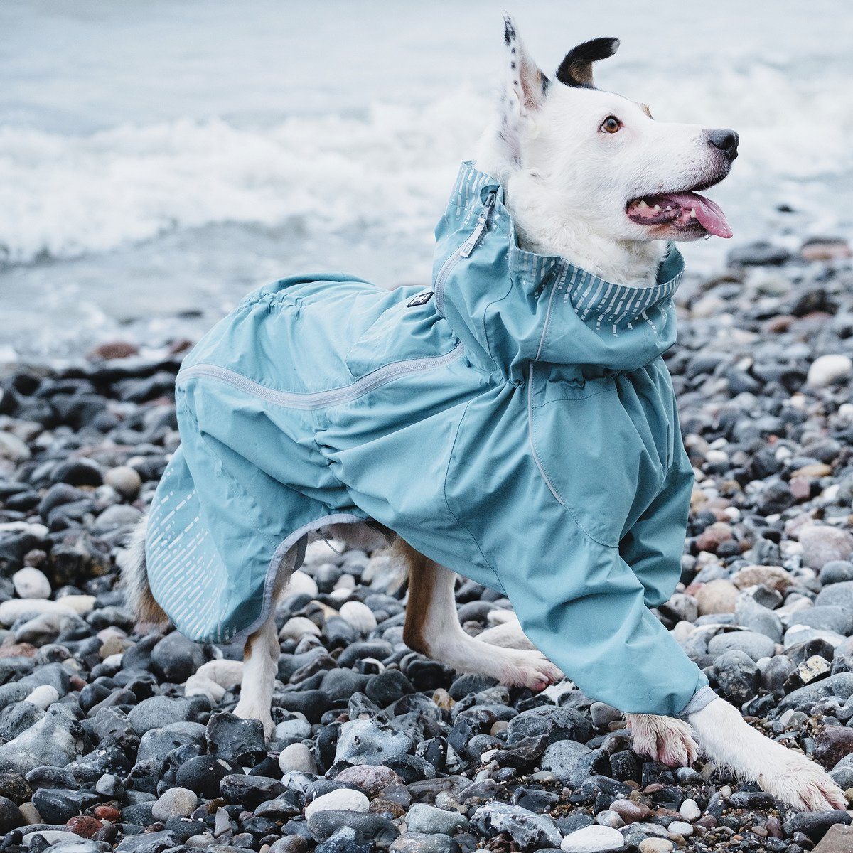 HURTTA Hundeoverall Regen-Overall Rain Blocker hellblau
