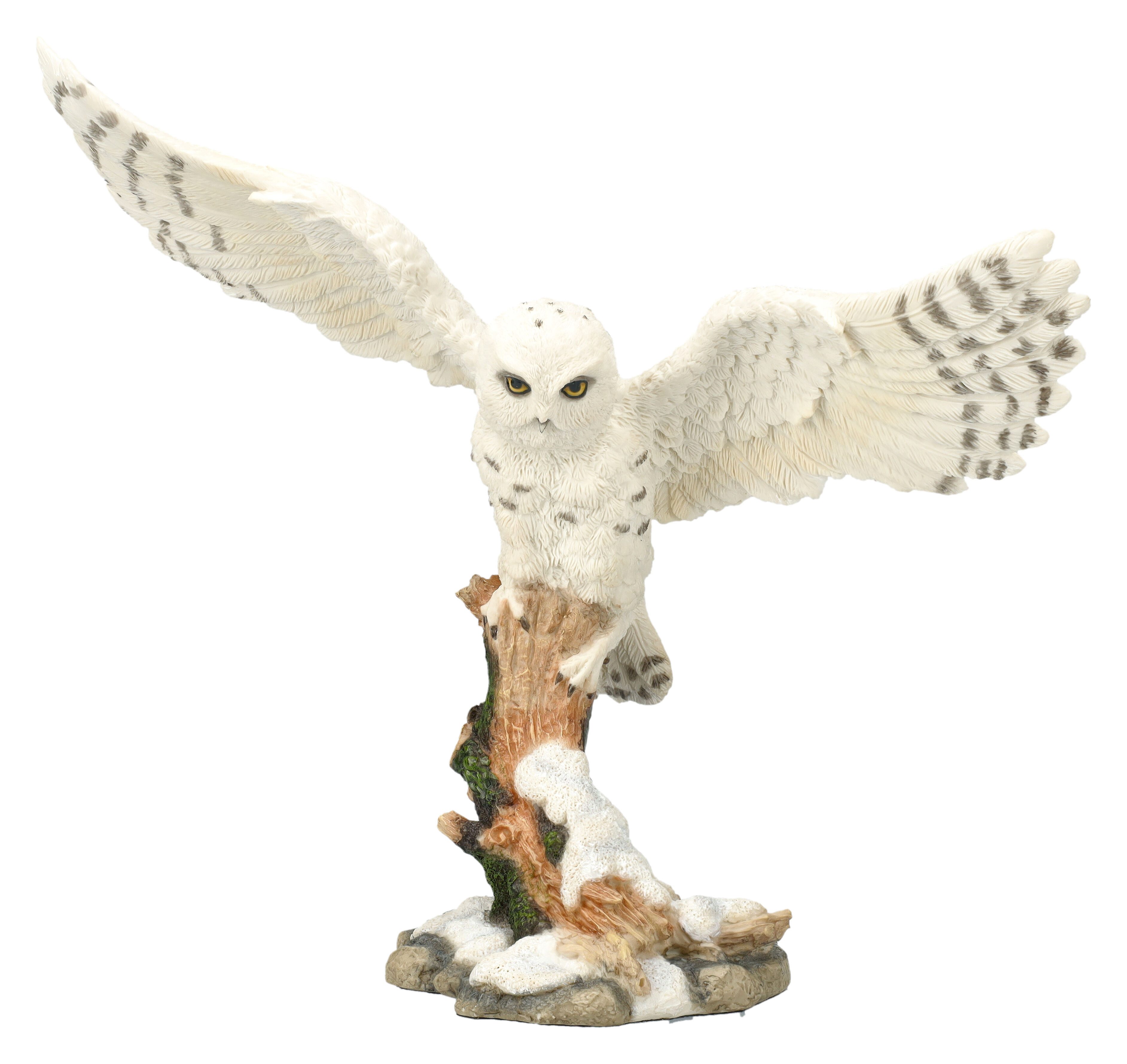Figuren Shop GmbH Tierfigur Eulen Statue – Schneeeule Figur Veronese Dekoration Dekofigur 17 cm