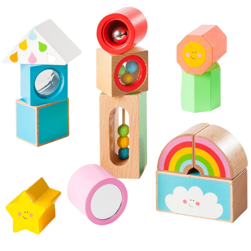 howa my rainbow Spielbausteine, (13 St), Holzbausteine mit Sound und Funktion
