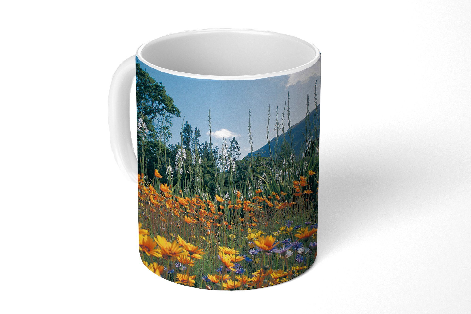 MuchoWow Tasse Blumen - Natur - Farbe, Keramik, Kaffeetassen, Teetasse, Becher, Teetasse, Geschenk
