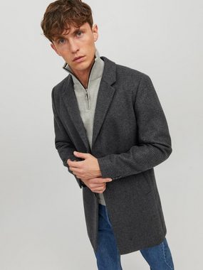 Jack & Jones Parka Kurzer Woll Mantel Elegante Coat Übergangjacke JJEMOULDER 4863 in Dunkelgrau