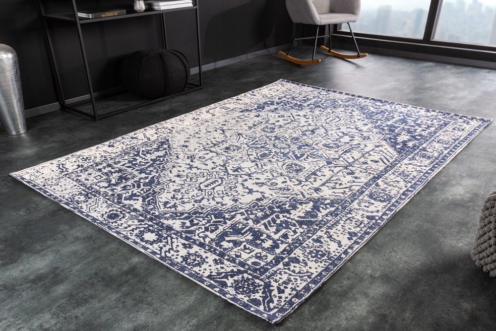 riess-ambiente Teppich OLD MARRAKESCH 230x160cm beige blau, rechteckig, Höhe: 5 mm, Wohnzimmer · Webstoff · Used Look · Orientalisch