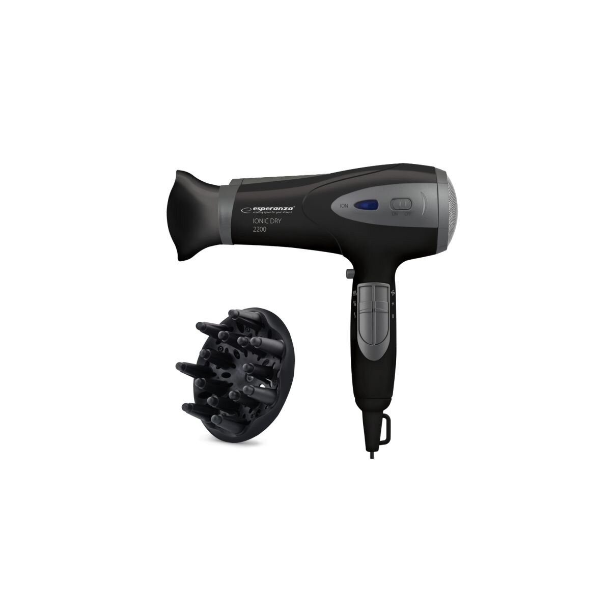 Esperanza Reisehaartrockner Esperanza Ionic Vivien Haartrockner EBH005K Schwarz