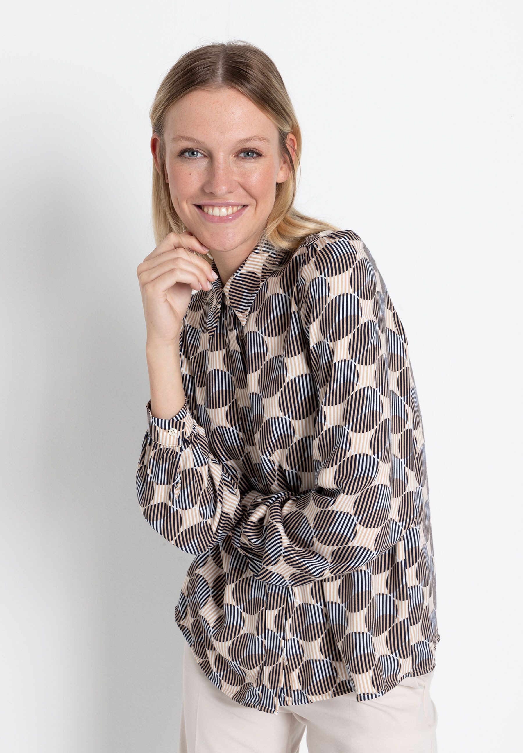 Langarmbluse Printbluse