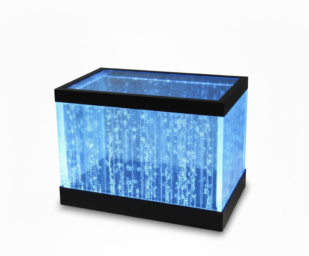 JVmoebel Couchtisch LED Couchtisch mit Wasser-Säulen und eleganter Beleuchtung (1-St., Couchtisch), Made in Europa