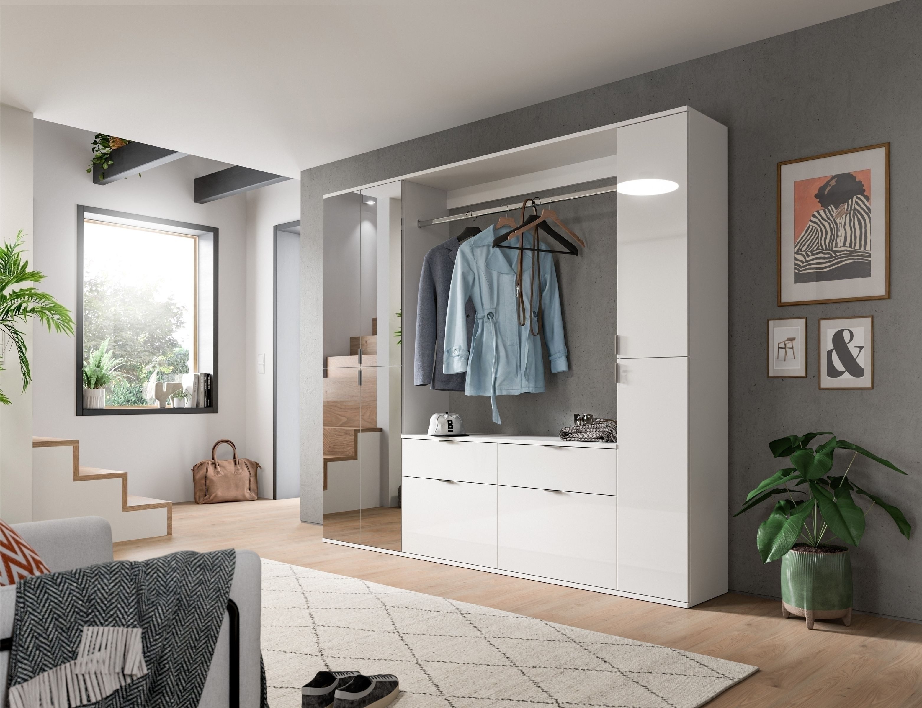 xonox.home Garderoben-Set 212 x 193 x 34 cm (B/H/T)