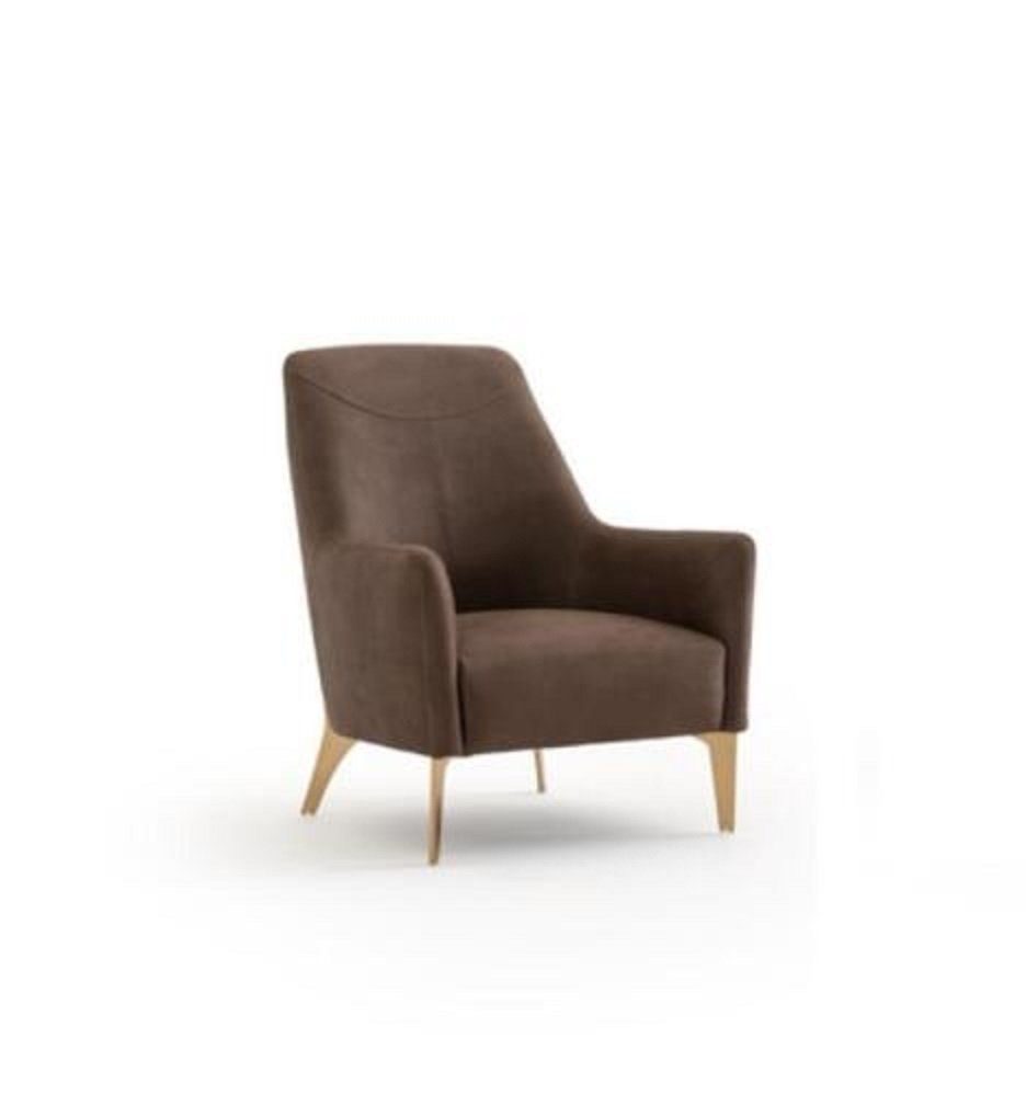 JVmoebel Sessel Braun Design Sessel Sofa Sofa Relax Textil Wohnzimmer Luxus Club (1-St., Sessel), Made in Europa | Einzelsessel