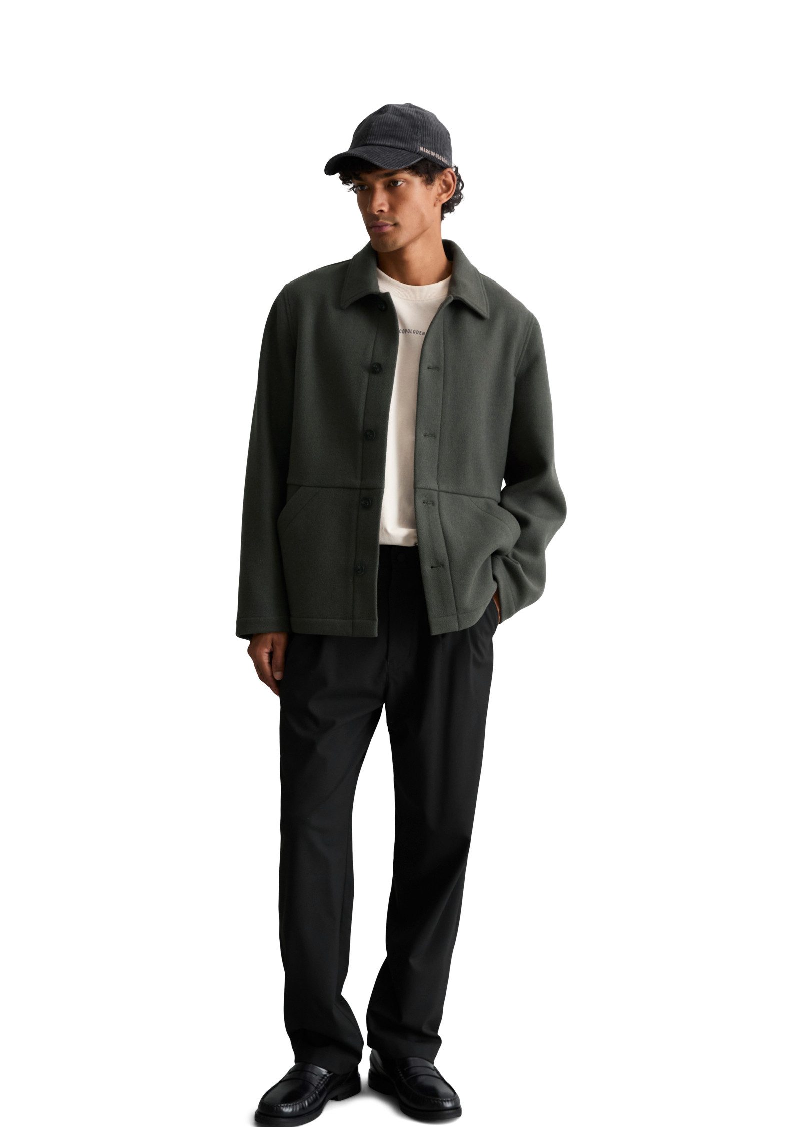 Marc O'Polo DENIM Outdoorjacke aus Wolle-Mix mit Recycling-Anteil