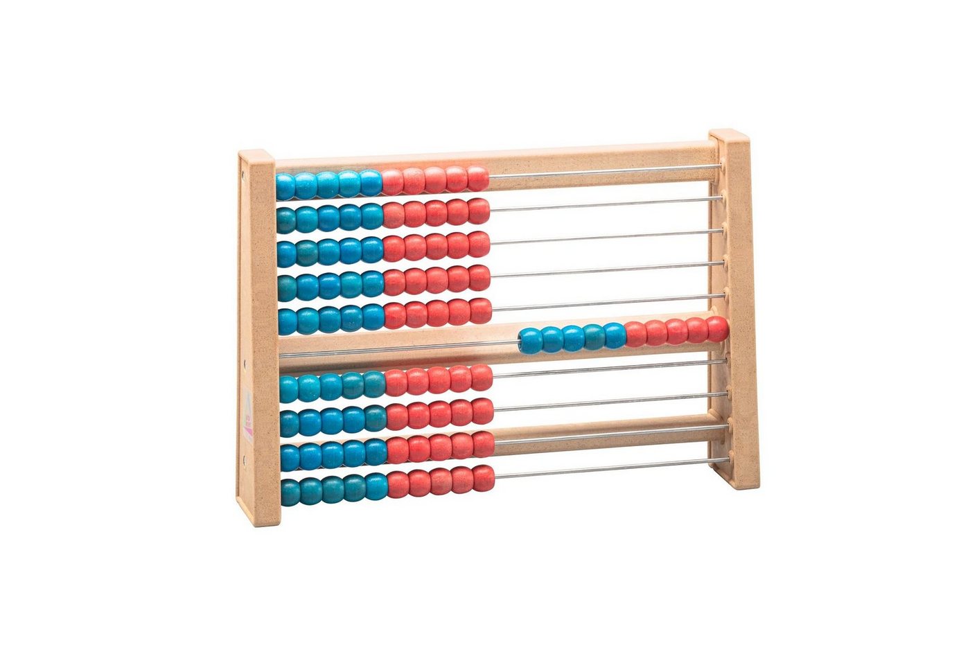 Wissner® aktiv lernen Lernspielzeug Rechenrahmen 100er Zahlenraum, RE-Wood® Abakus Rechenschieber, RE-Plastic®