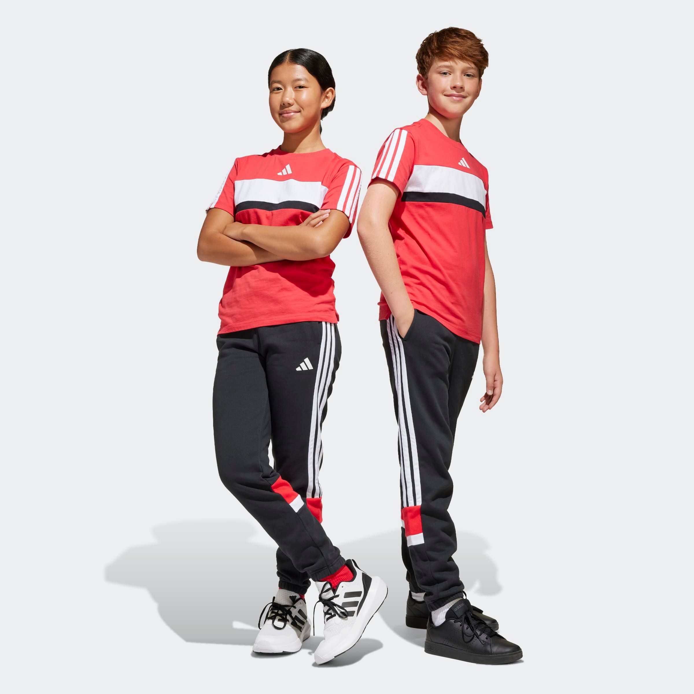 adidas Sportswear Sporthose J 3S TIB FL PT für Kinder, mit Gummizug, aus Baumwolle und Polyester