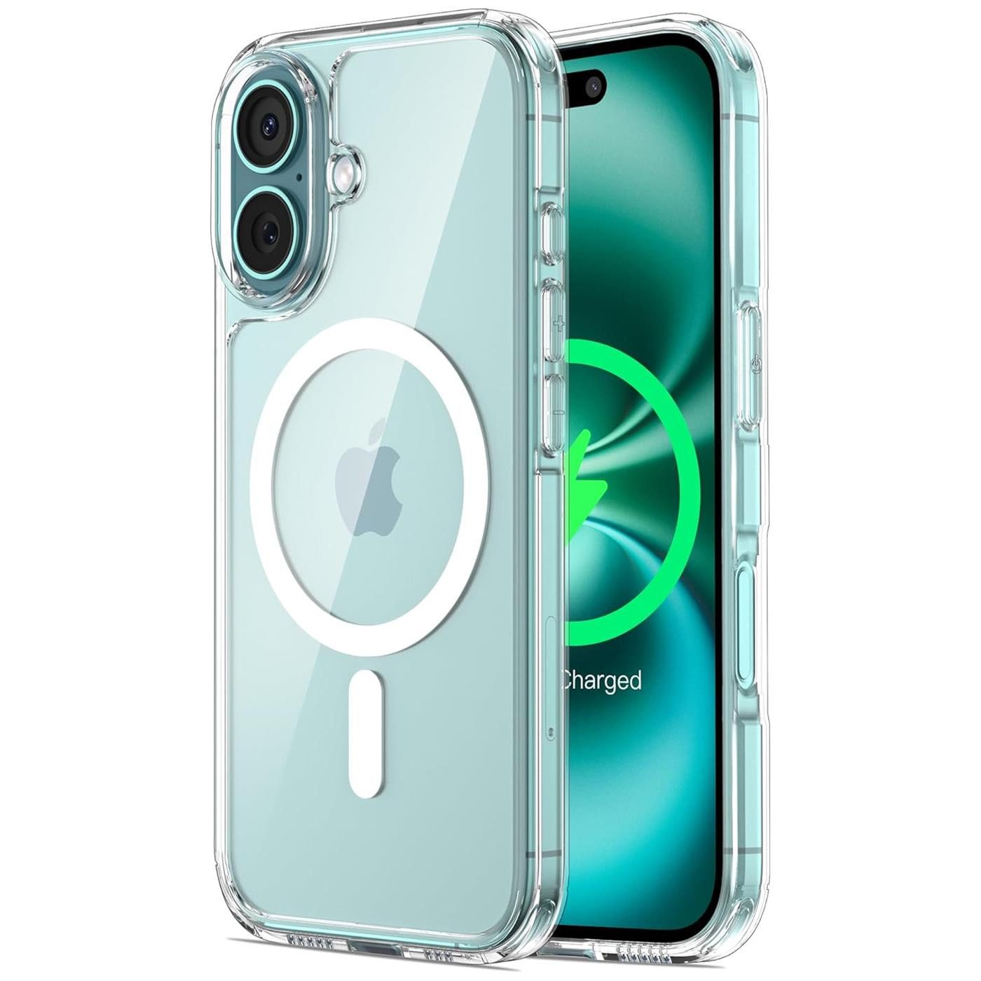CoolGadget Handyhülle Premium Silikon Handy Case für iPhone 16 6,1 Zoll, Hülle Transparent Schutzhülle kompatibel mit MagSafe Zubehör