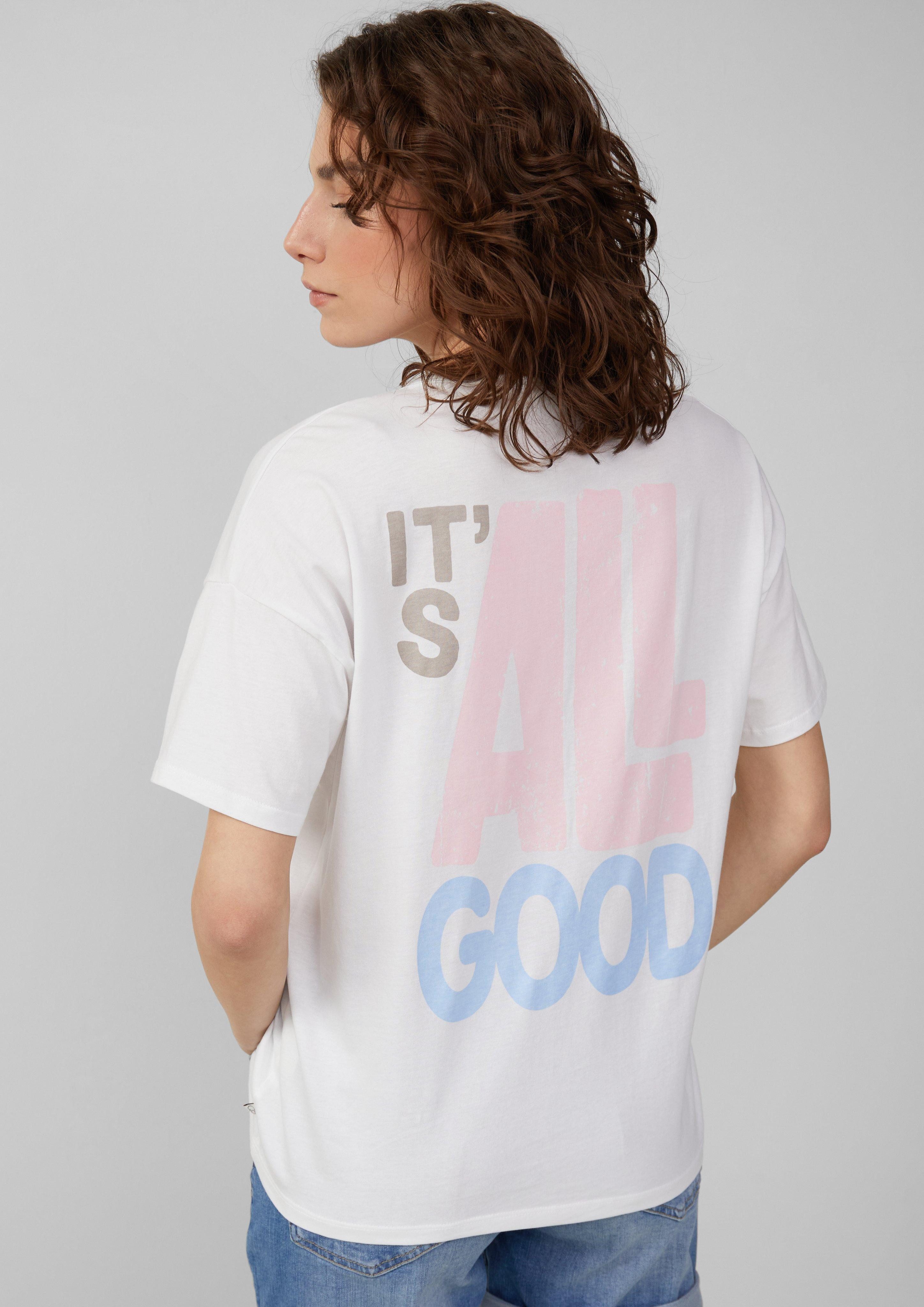 QS Kurzarmshirt Boyfriend-Shirt mit Front- und günstig online kaufen