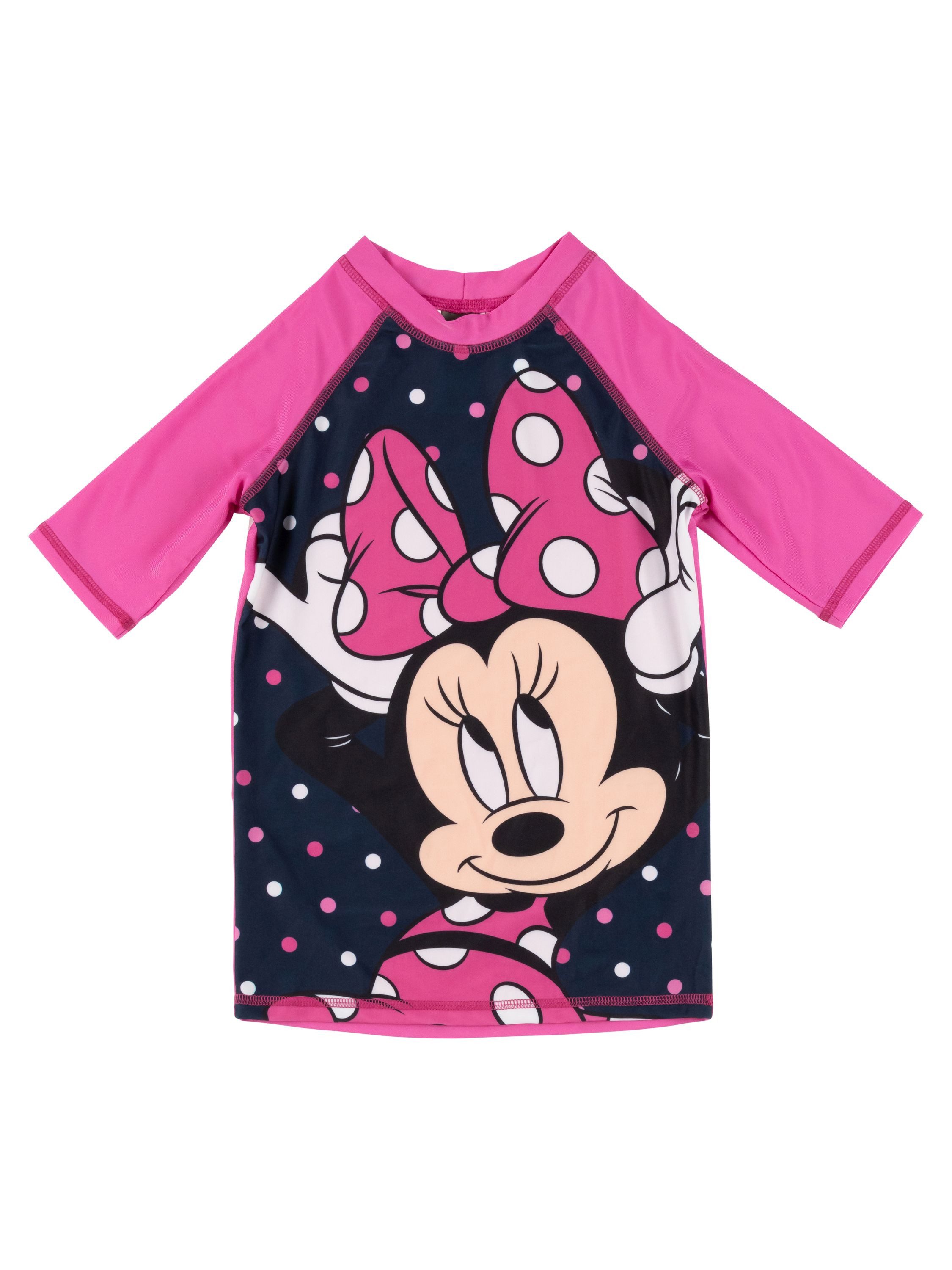 United Labels® Badeanzug Minnie Mouse Schwimmset UV-Schutz 30 Badeanzug Badeset Shirt Hose