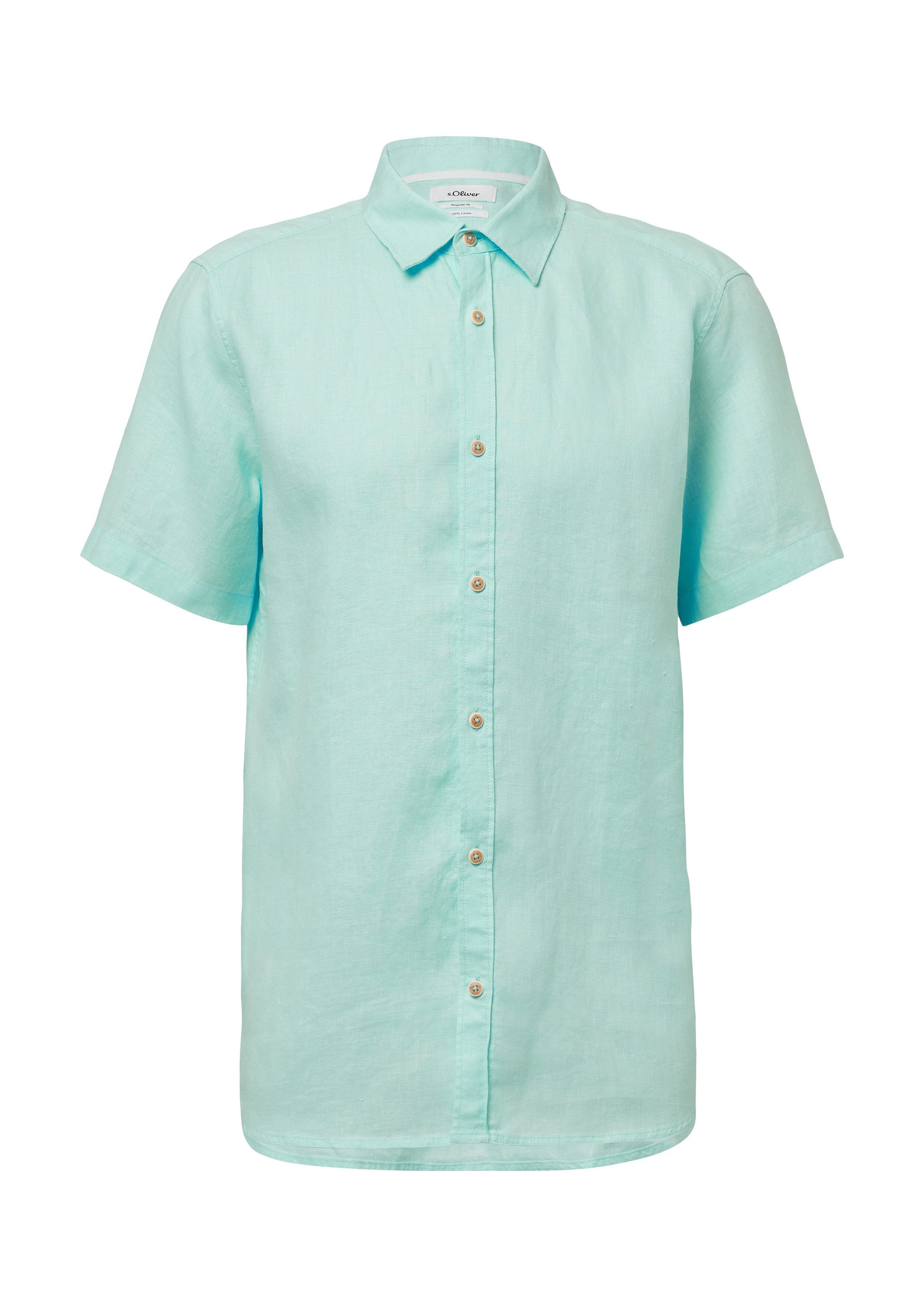 s.Oliver Kurzarmhemd Hemd Regular Fit: Leichtes Kurzarmhemd aus 100% Leinen günstig online kaufen