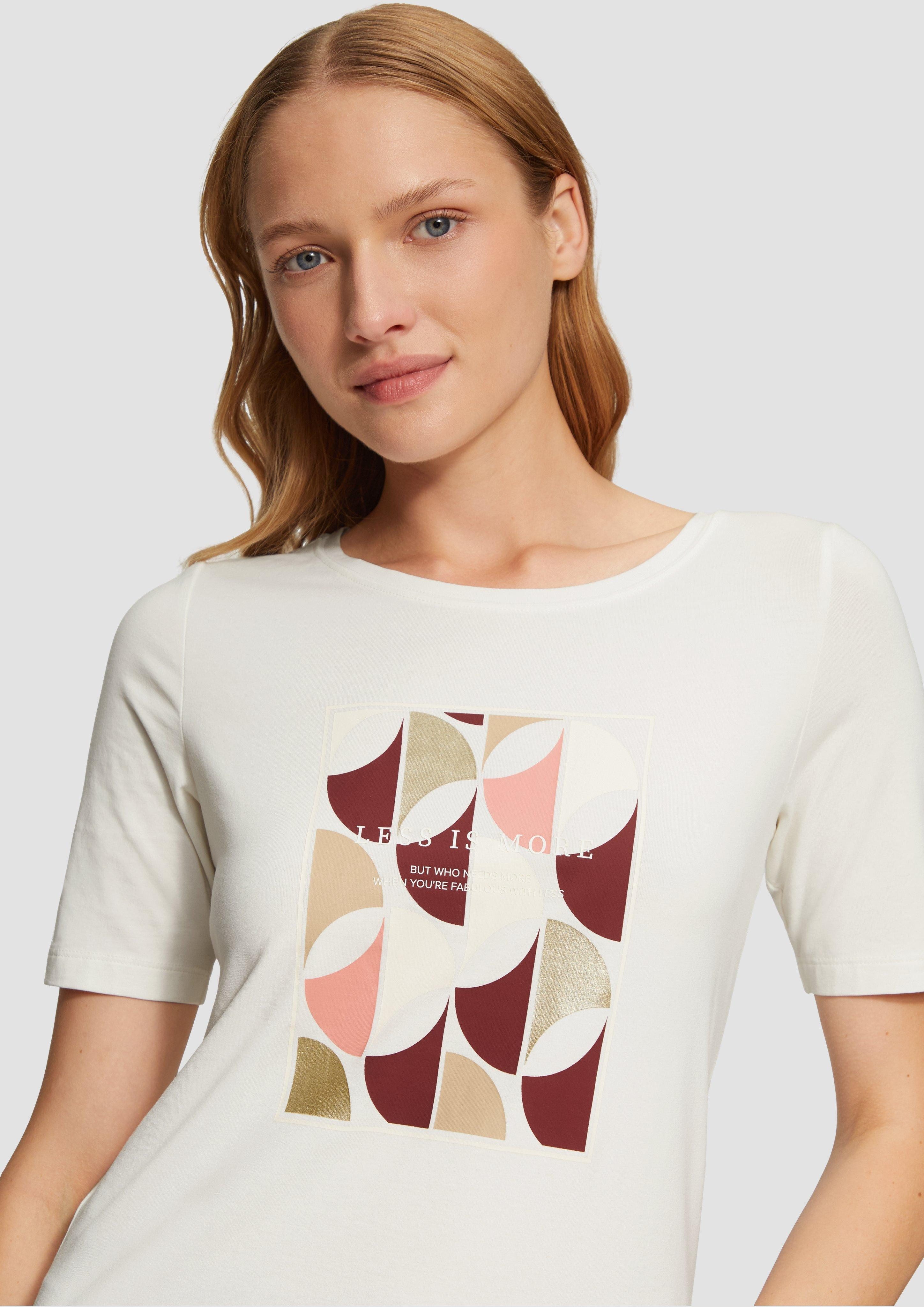s.Oliver Kurzarmshirt T-Shirt mit Frontprint im günstig online kaufen