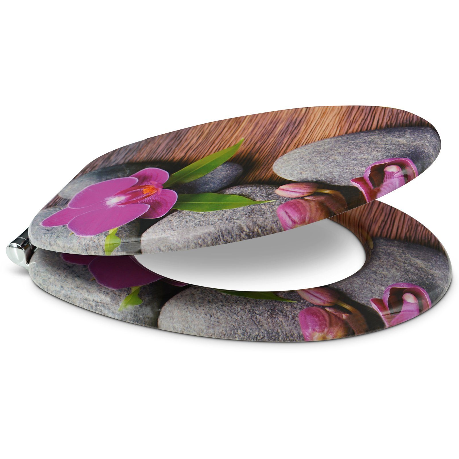 Sanfino WC-Sitz „Orchid“ hochwertiger Toilettendeckel mit Absenkautomatik, günstig online kaufen