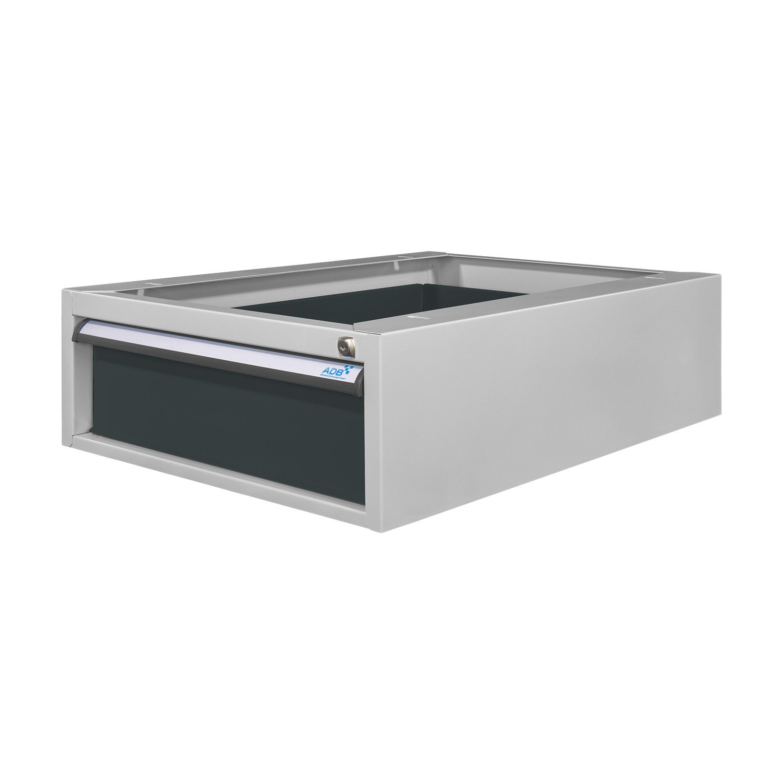PROREGAL® Werkbank Einzelschublade für Werkbank Rhino, HxBxT 20x54x70cm, Grau/Blau