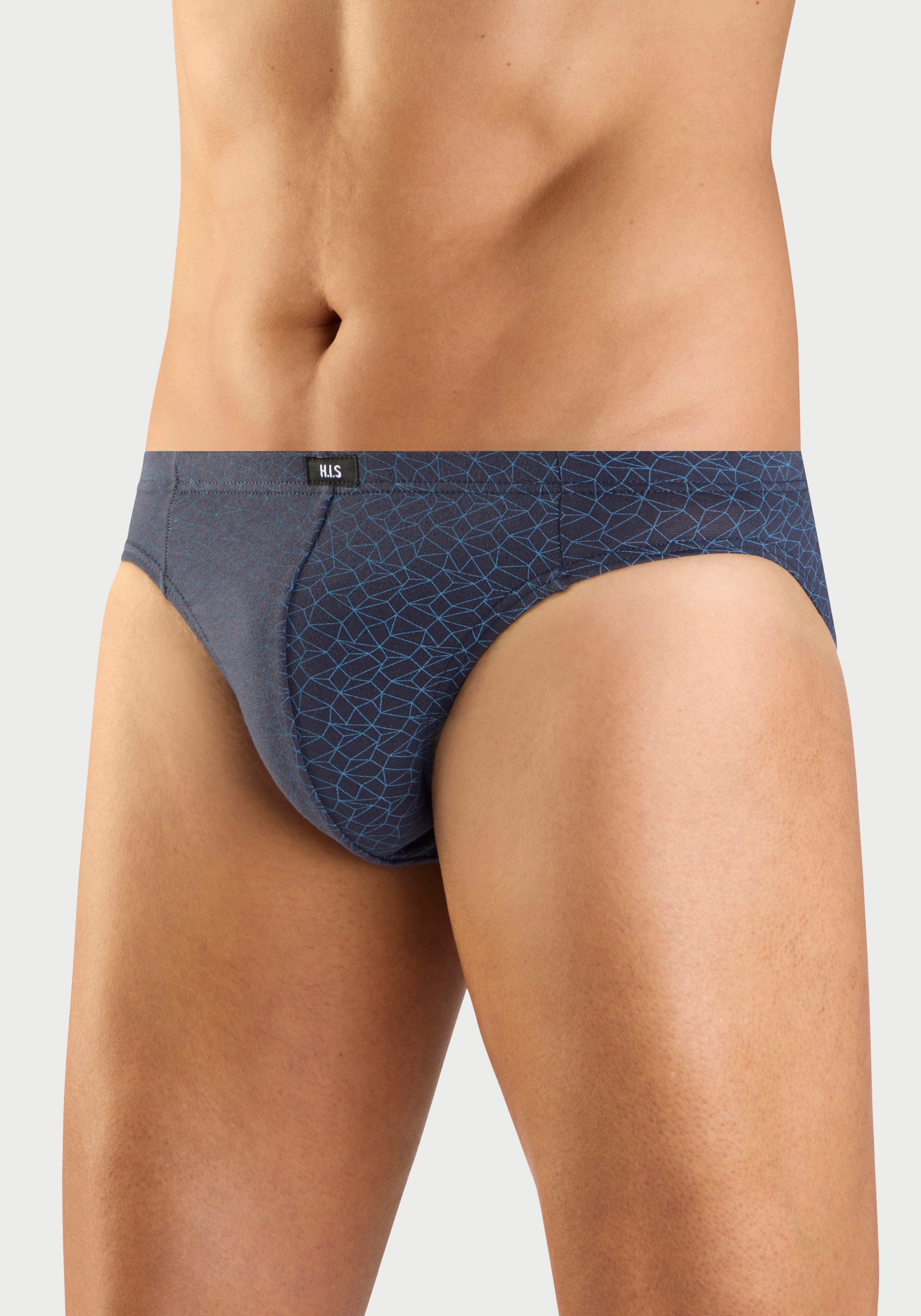 H.I.S Slip Männer Unterhose (Packung, 10-St) in bedruckter Baumwollqualität