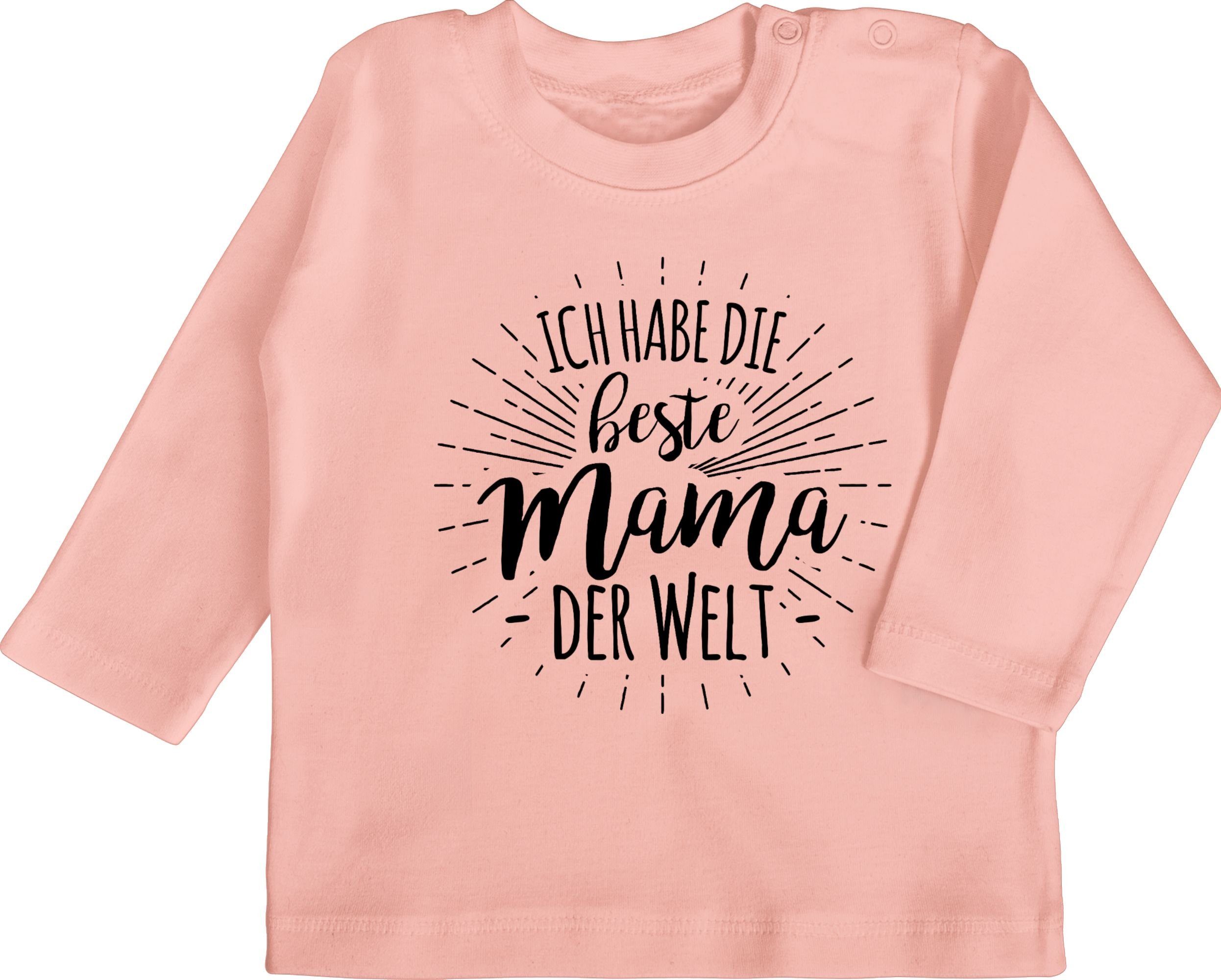 Shirtracer T-Shirt Ich habe 2 die Welt beste Mama Babyrosa der Muttertagsgeschenk