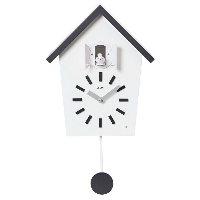 Cuco Clock Wanduhr (Kuckucksuhr BAUERNHAUS mit Pendel Wanduhr moderne Kuckucksuhr Pendeluhr - Vogelgezwitscher mit Nachtruhefunktion)