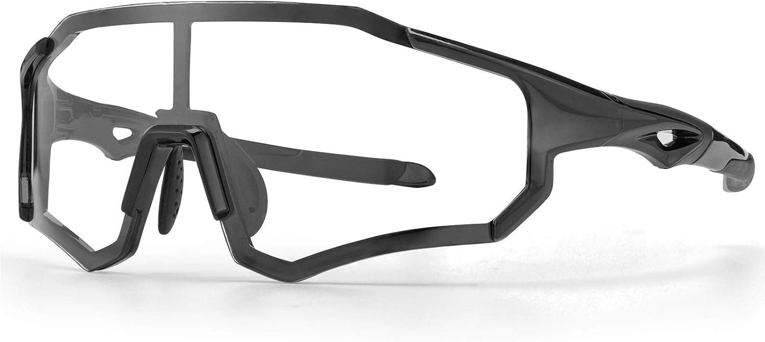 ROCKBROS Fahrradbrille Selbsttönende Fahrradbrille für MTB in Schwarz/Rot