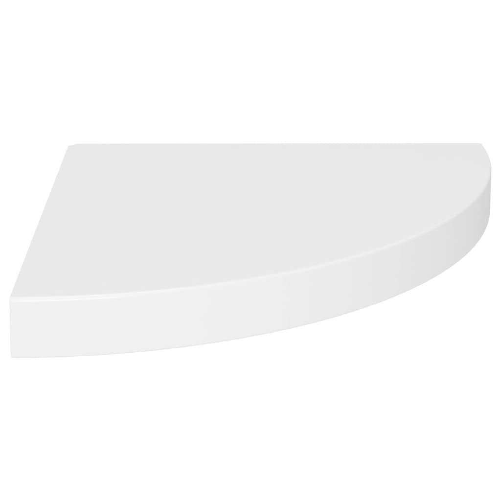 vidaXL Wandregal Eckregal Wandregal Ablage Eck-Schweberegal Weiß 35x35x3,8 cm MDF