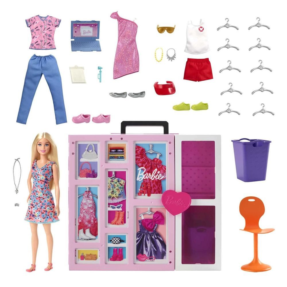 Barbie Puppenhausmöbel Barbie Traumkleiderschrank Kleidung & Puppe Mattel Möbel Spiel-Set