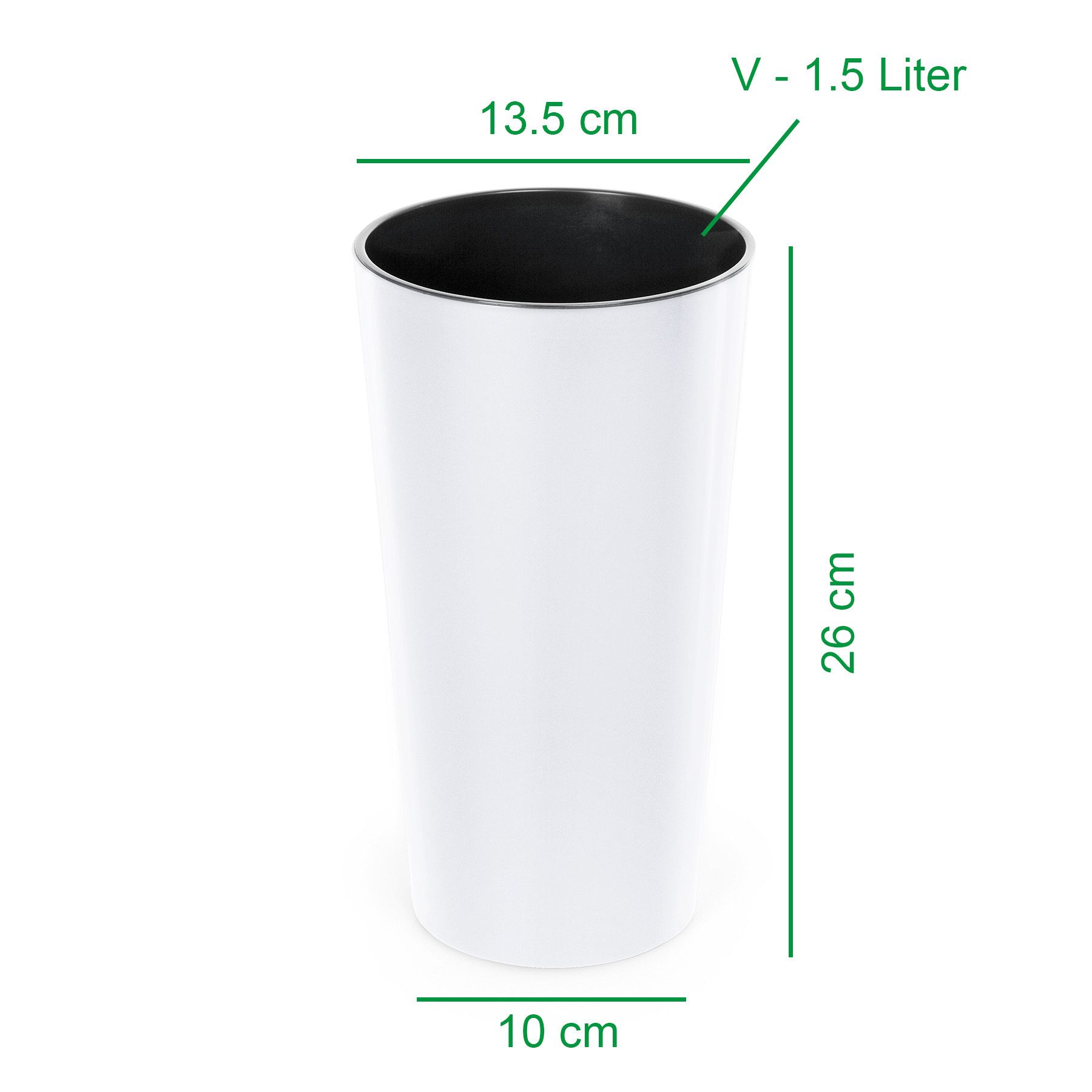 KAGM Pflanzkübel Blumentopf Blumenkübel in Hochglanz inkl. Pflanzeinsatz günstig online kaufen