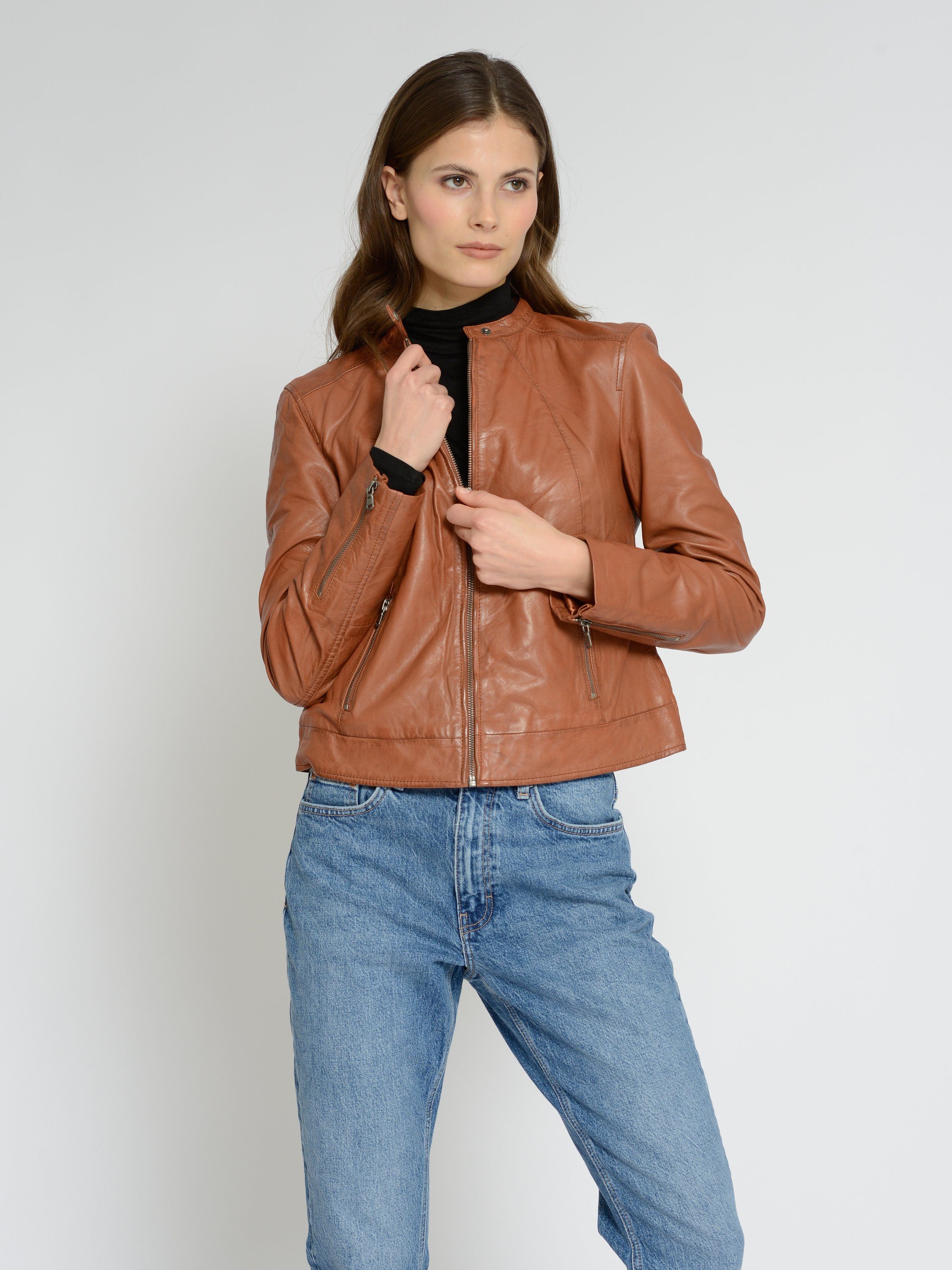 Maze cognac Lederjacke 4202166