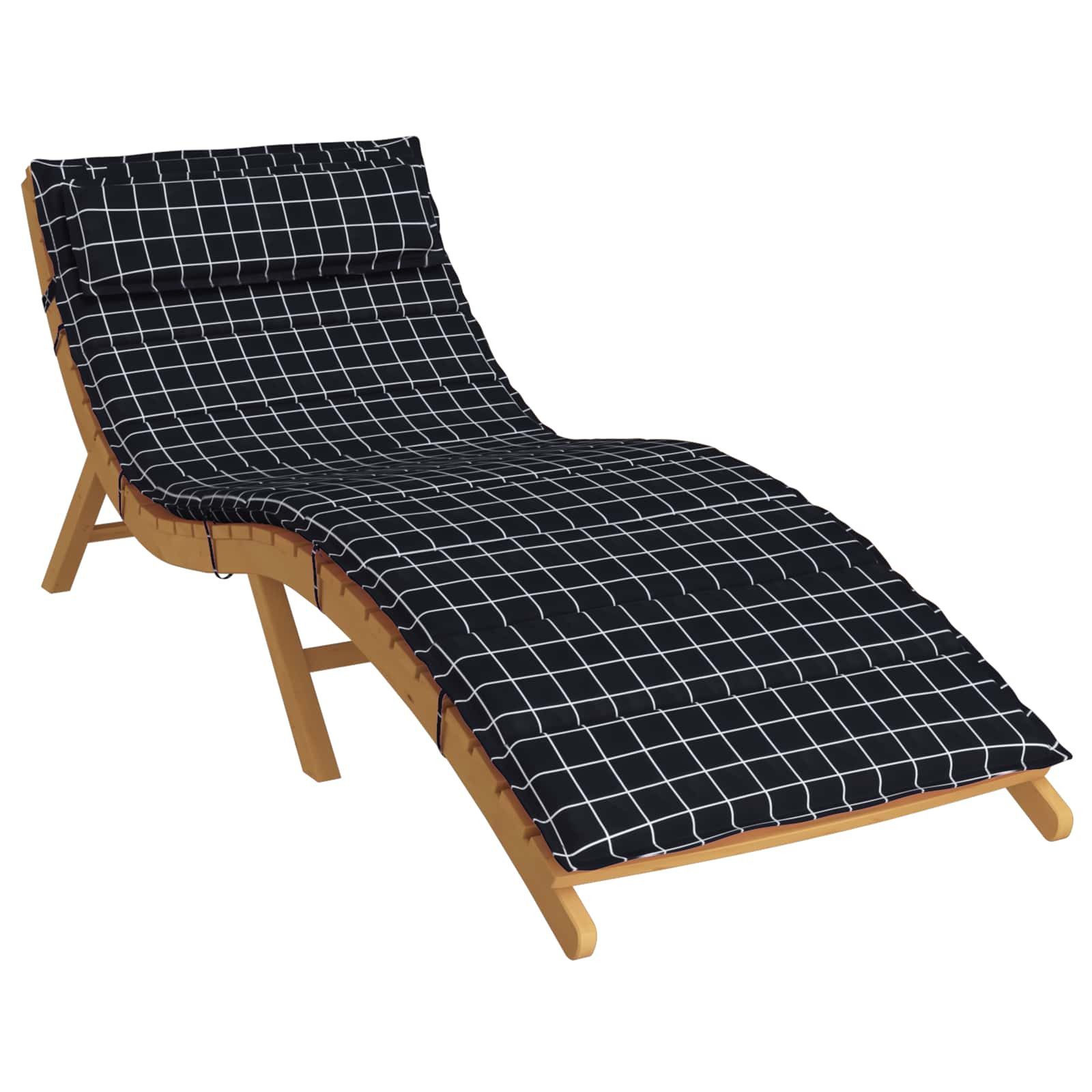 vidaXL Sitzauflage Sonnen-Lounger Kissen Schwarz 180 x 60 x 4 cm Oxford-Sto günstig online kaufen