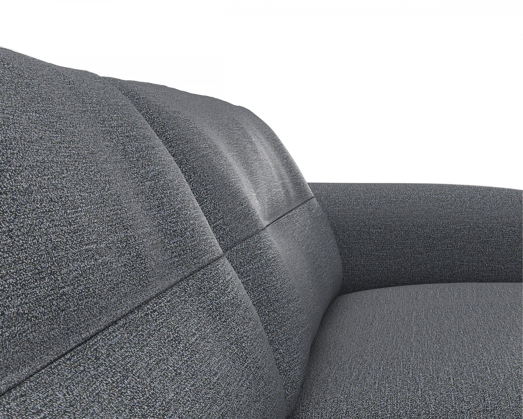 FLEXLUX 3-Sitzer Glow, Fuß Premium-Sitz: & Kaltschaum Arml. Federkern, schwarz Walnuss