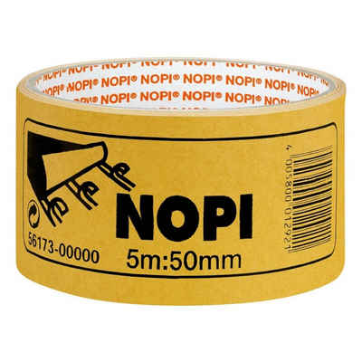 NOPI Doppelklebeband 50 mm / 5 m, mit gelbem Trennpapier