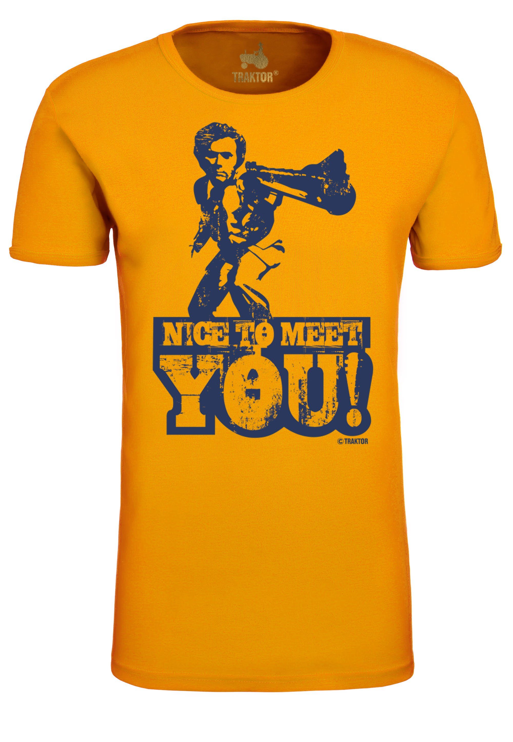 LOGOSHIRT T-Shirt Dirty Harry - Nice To Meet You mit coolem Frontprint