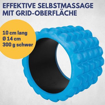 Best Sporting Pilatesrolle Mini Faszienrolle Rücken 10cm, Faszienroller in blau Pilatesrolle 300g, Schaumstoffrolle für Beweglichkeit und Durchblutung