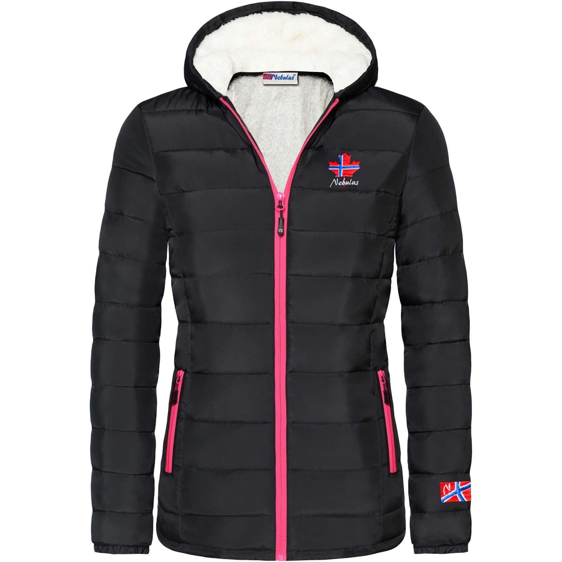 Nebulus Winterjacke GLOWFUR, P4835 - Damen, schwarz, XXL/44