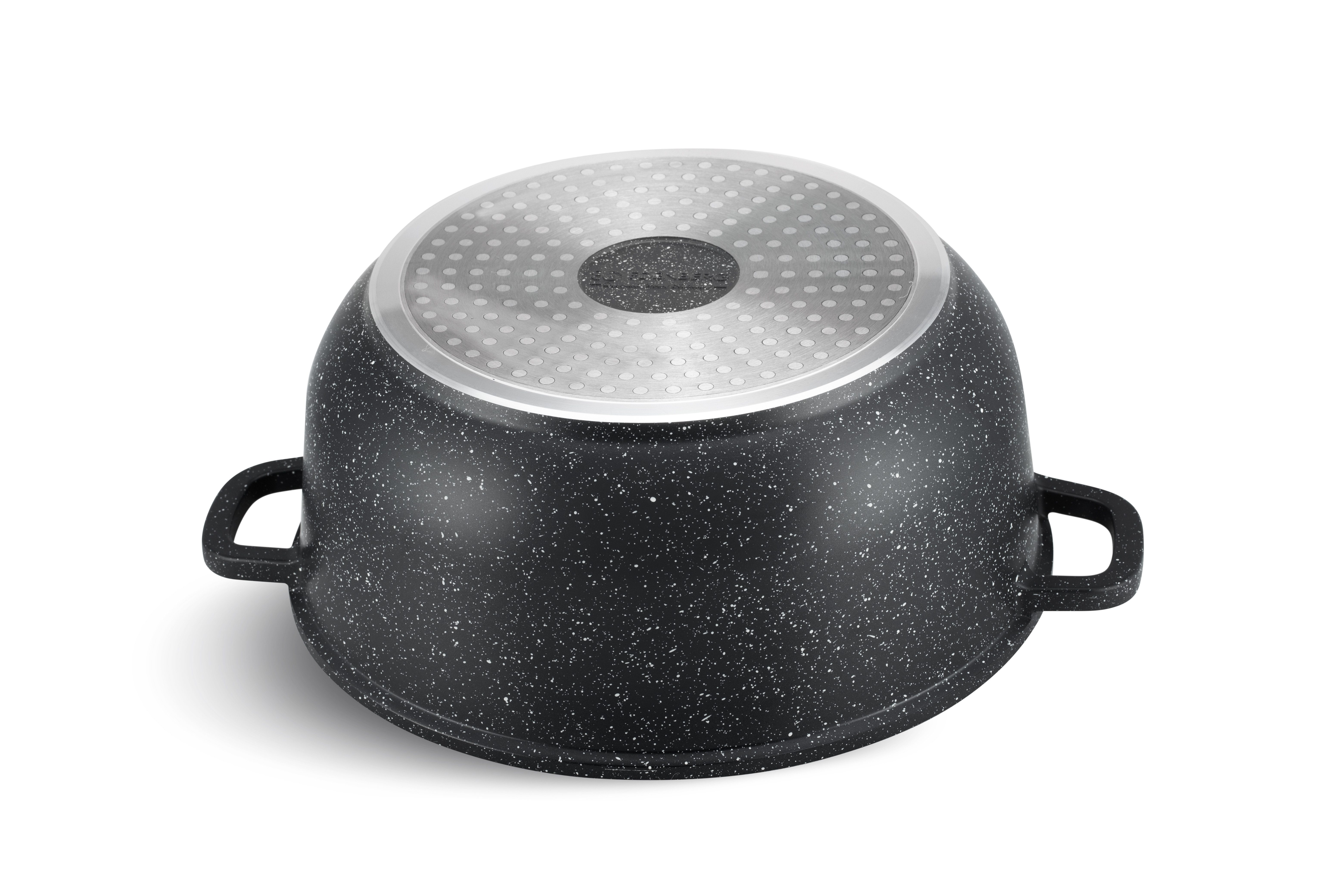 Edenberg Kochtopf Topf 6.8L Suppentopf Kompotttopf Spargeltopf Steinbeschichtung, Aluminiumguss, Keramik (Sehr hochwertig, 2-tlg., Eine ideale Geschenkidee)