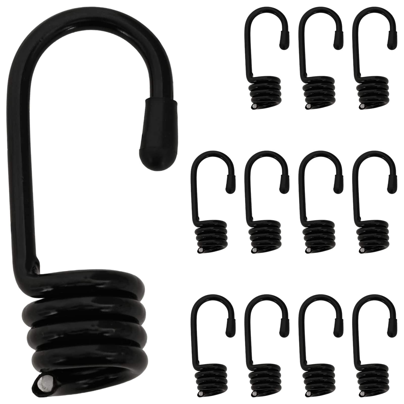 vidaXL Zeltteppiche Haken 12 Stk. Schwarz 8 mm x 5 cm Stahl