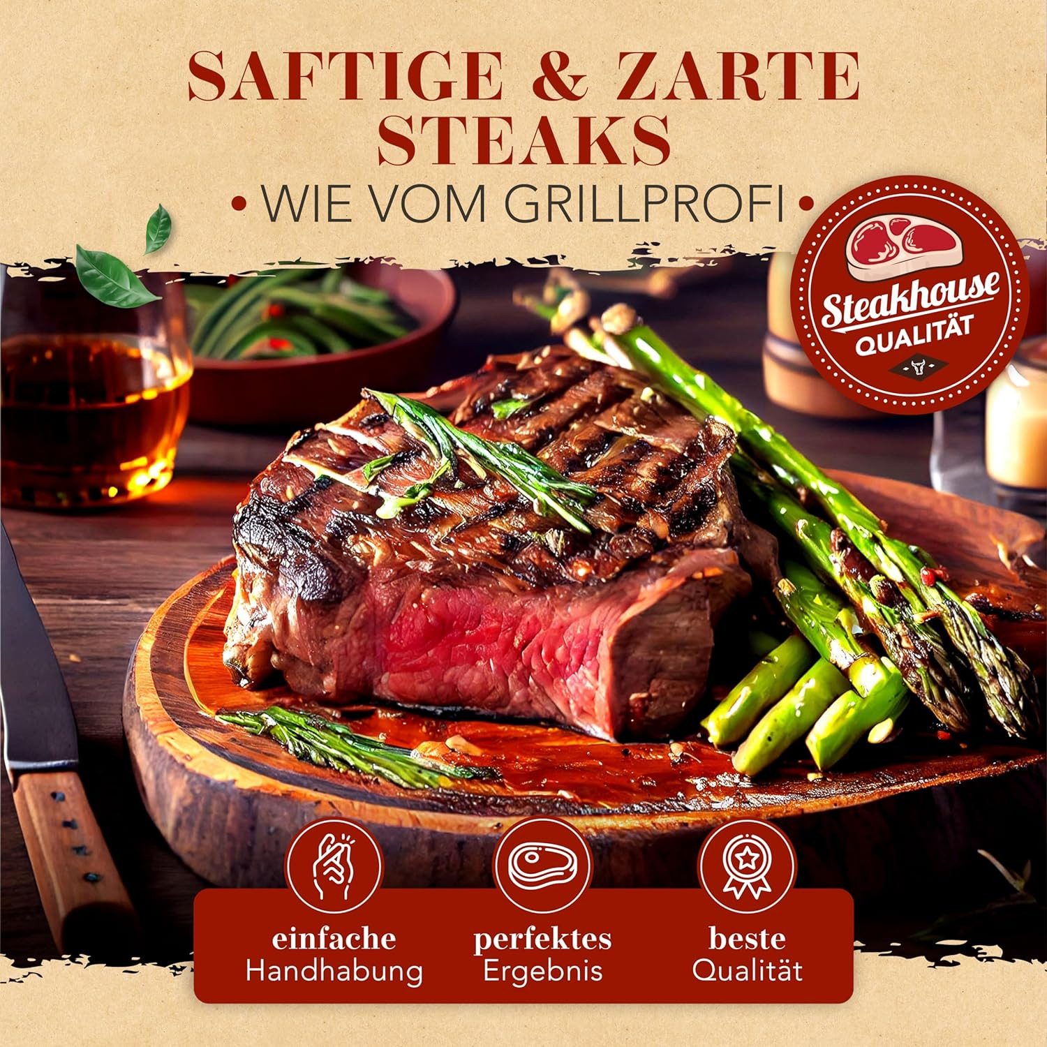 Krustenzauber Bratpfanne Gusseisenpfanne Induktion - Fein Geschliffene Gusseisen Pfanne, (Ideale Grillpfanne Induktion, Eisenpfanne, Cast Iron Pan, Bratpfanne, Gusseiserne Pfanne Skillet Gusspfann)