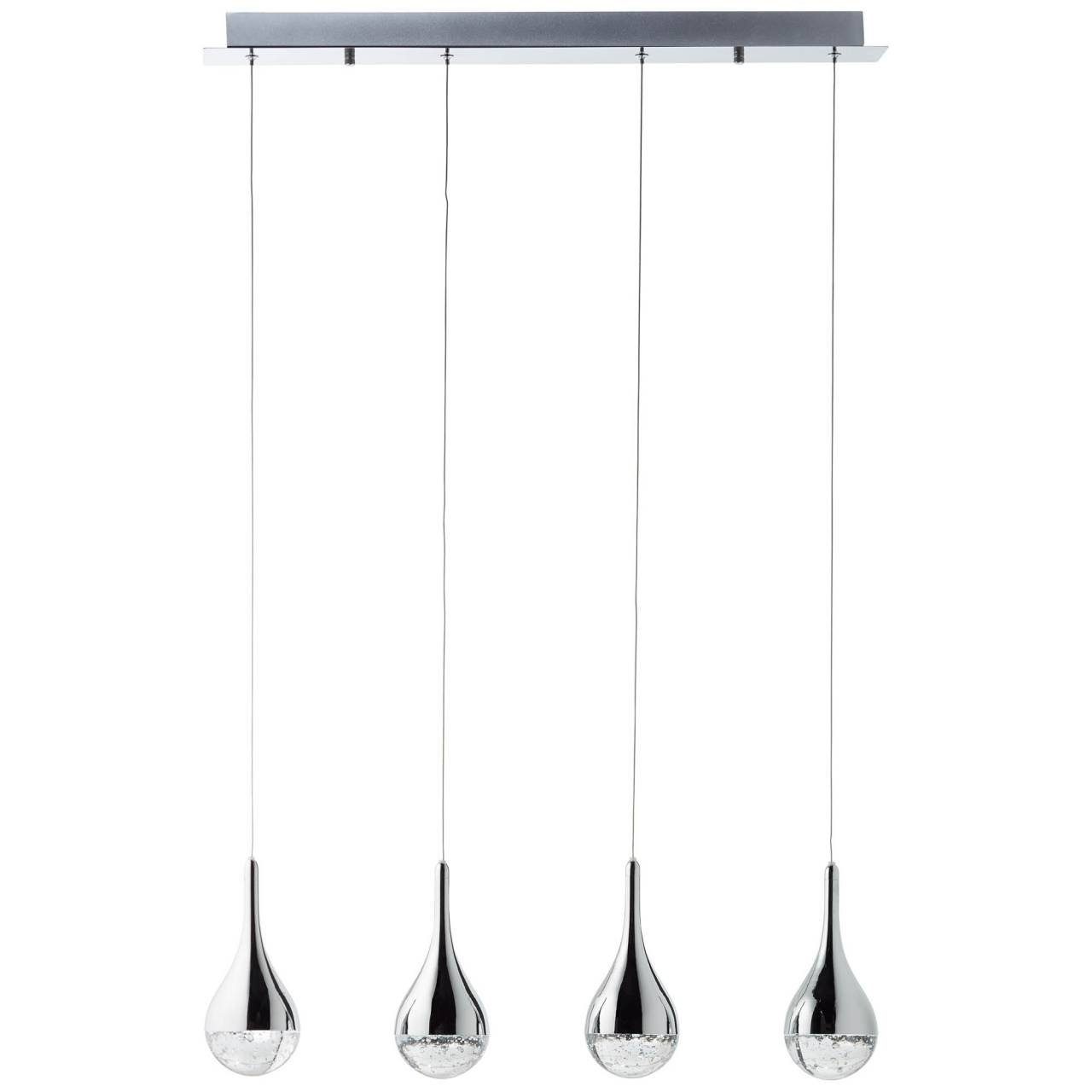 Brilliant Pendelleuchte Frizzante, Dimmfunktion, Warmweiß, Lampe Frizzante LED Pendelleuchte 4flg chrom easyDim 4x 5W LED integ