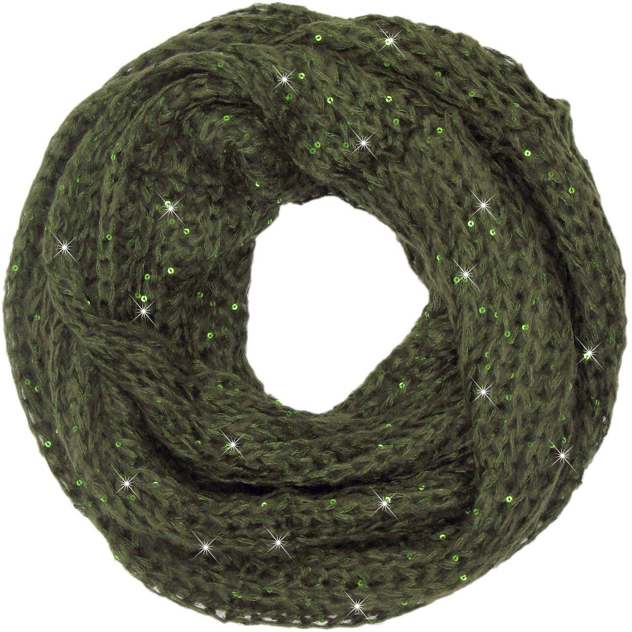 Caspar Loop SC330 weicher Damen Strick Loop mit Pailletten günstig online kaufen