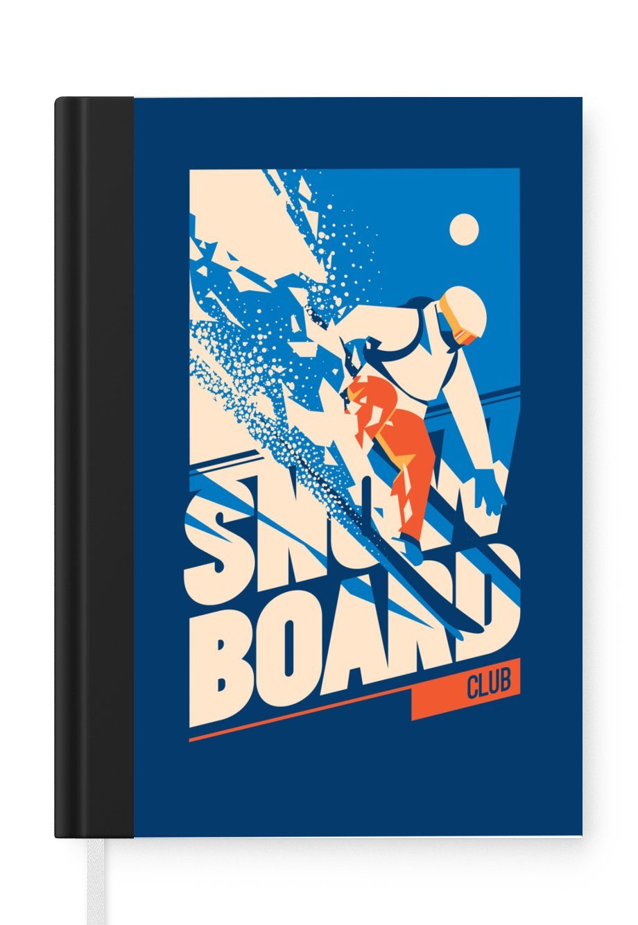 MuchoWow Notizbuch Sport - 'Snowboardclub' - Sprichwörter - Zitate, Journal, Merkzettel, Tagebuch, Notizheft, A5, 98 Seiten, Haushaltsbuch