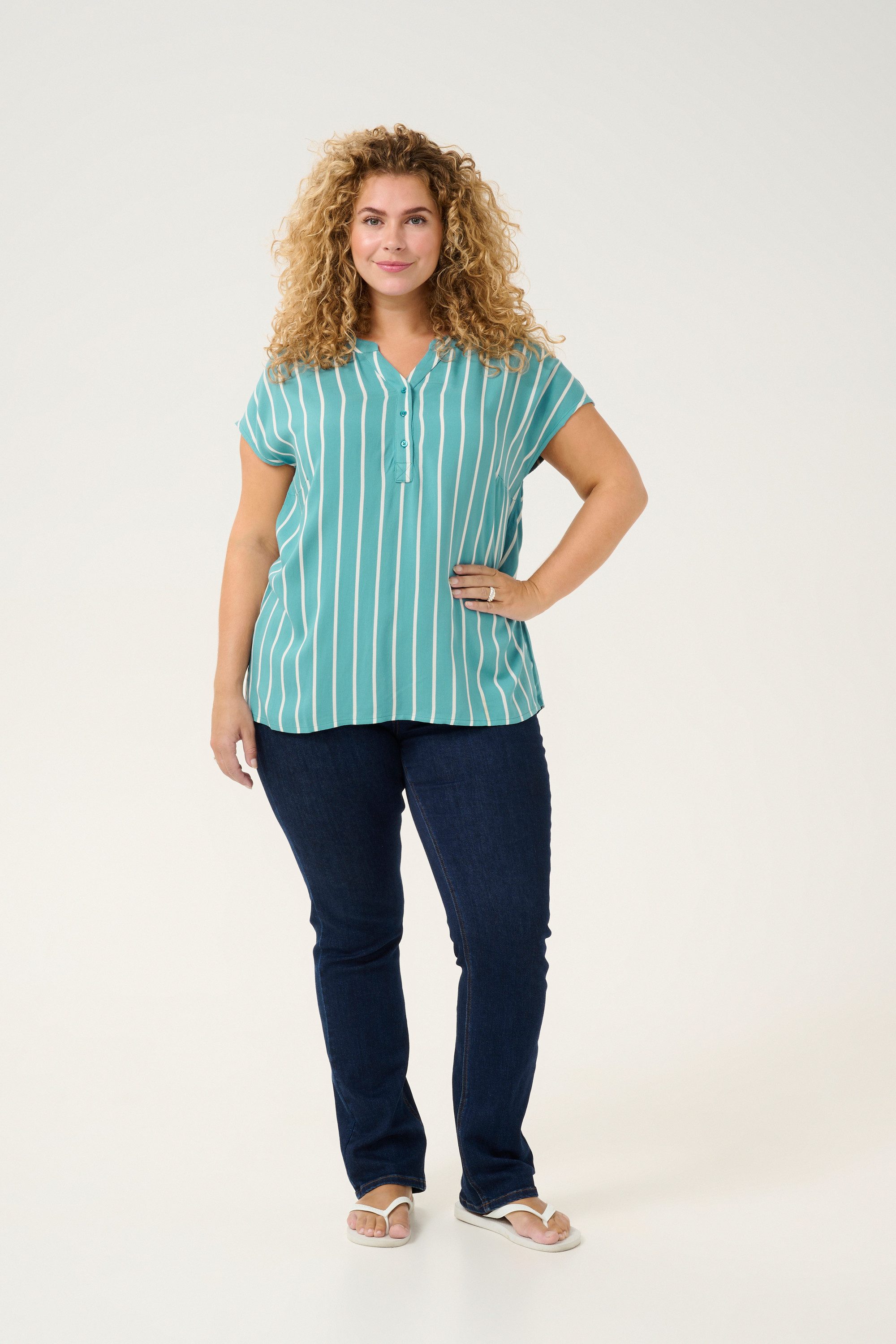 KAFFE Curve Kurzarmbluse Ärmellose Bluse KCsida günstig online kaufen