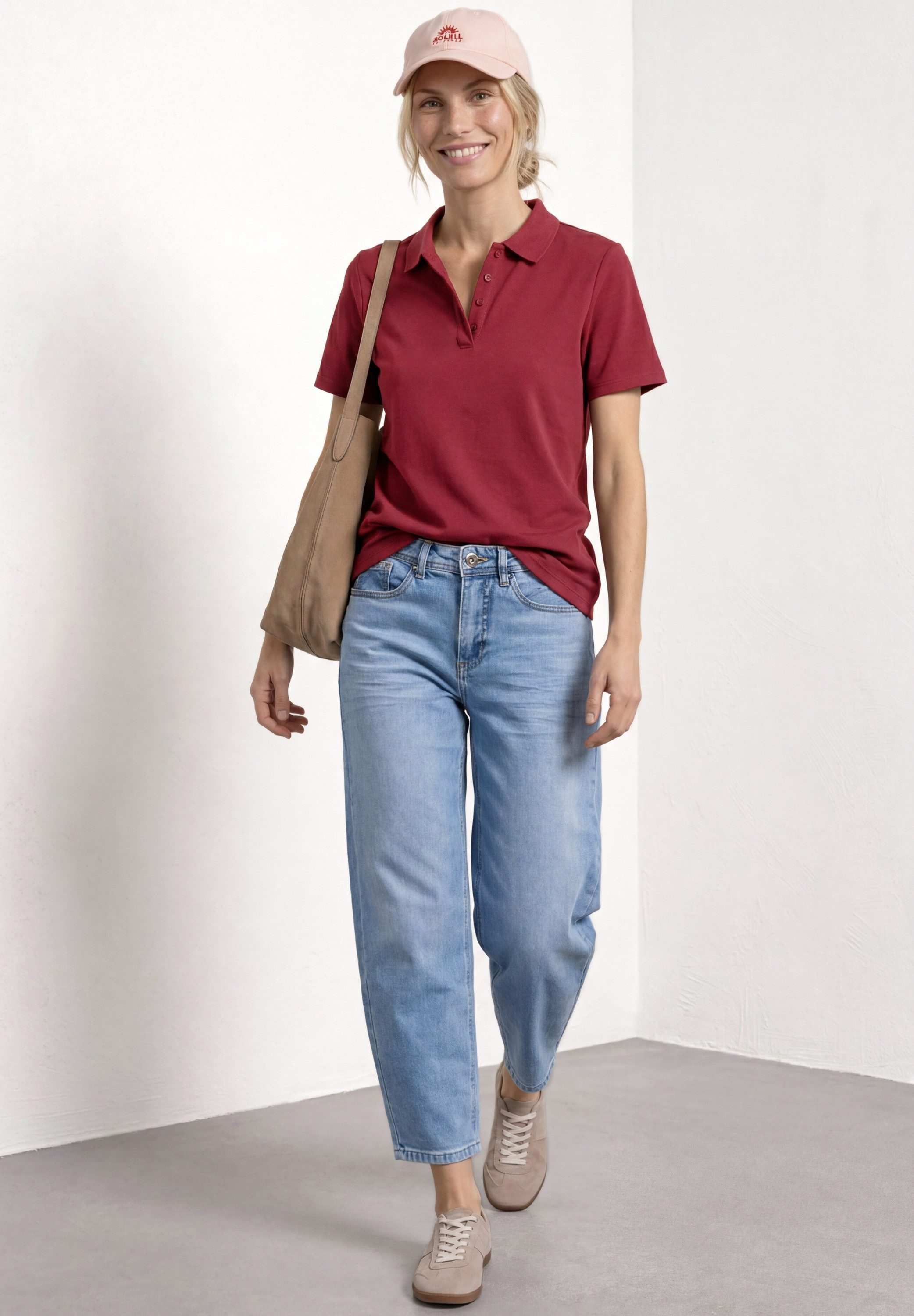 STREET ONE Poloshirt aus Baumwolle mit Stretchante