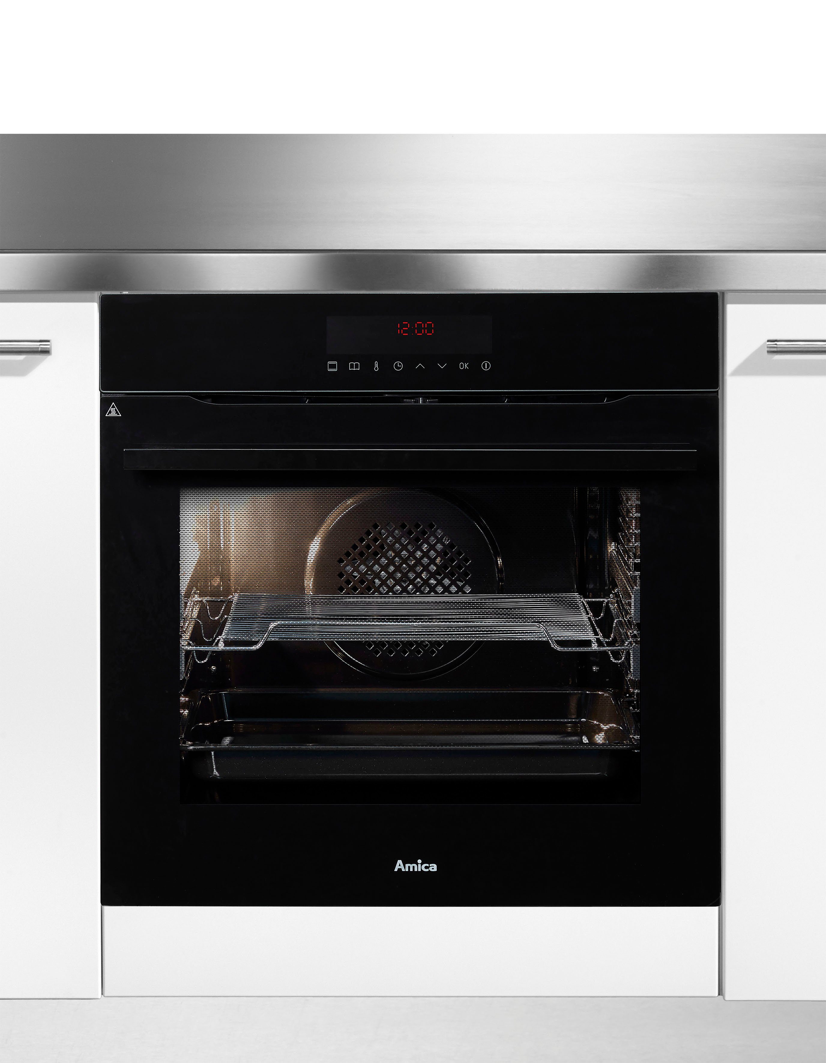 Amica Pyrolyse Backofen EBPX 946 610 S, mit 2-fach-Teleskopauszug, Pyrolyse-Selbstreinigung, Viel Platz und kaum Putzen dank selbstreinigendem Backofen